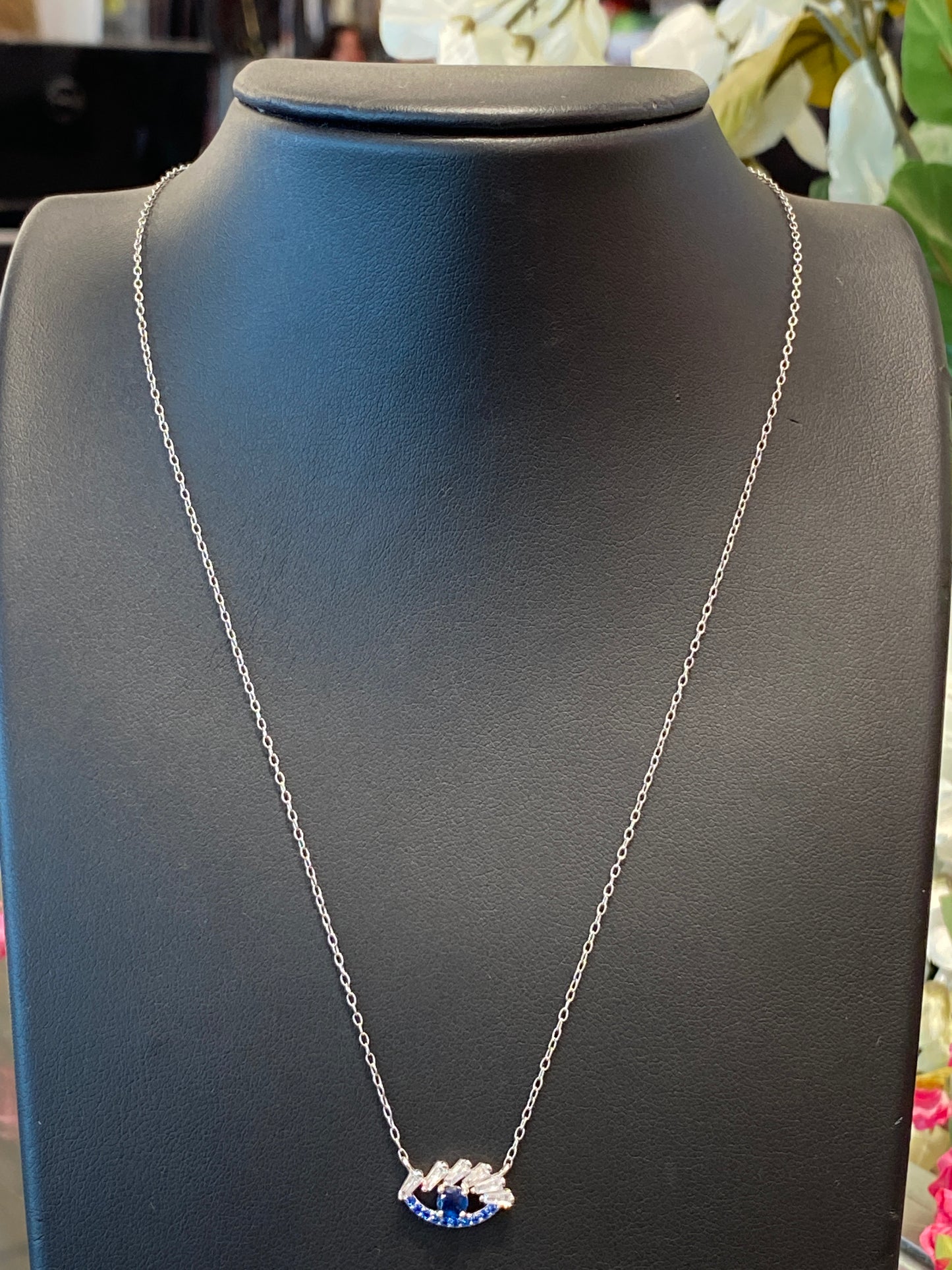 Silver Chain With Eye Pendant