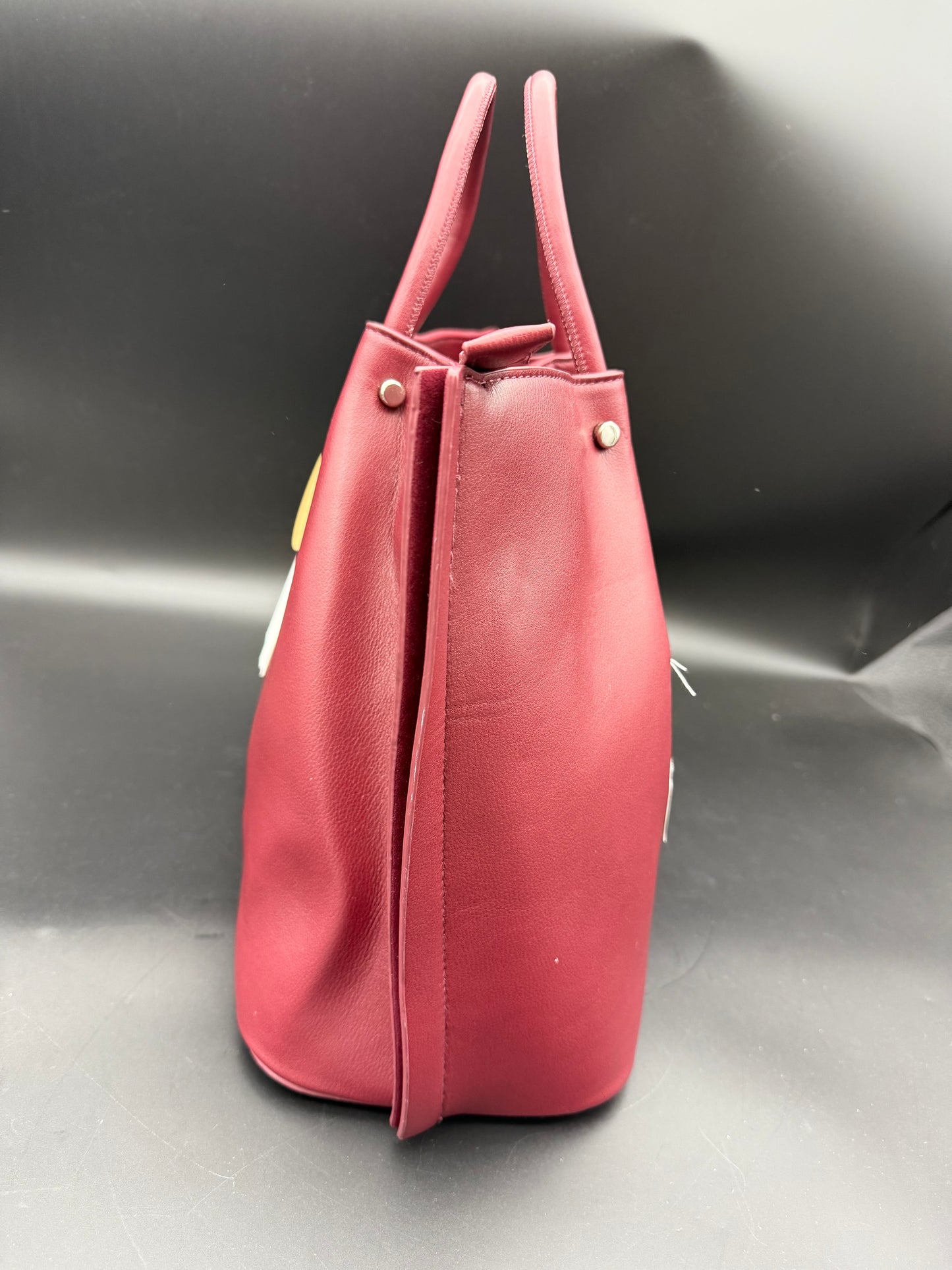 Burgundy handbag