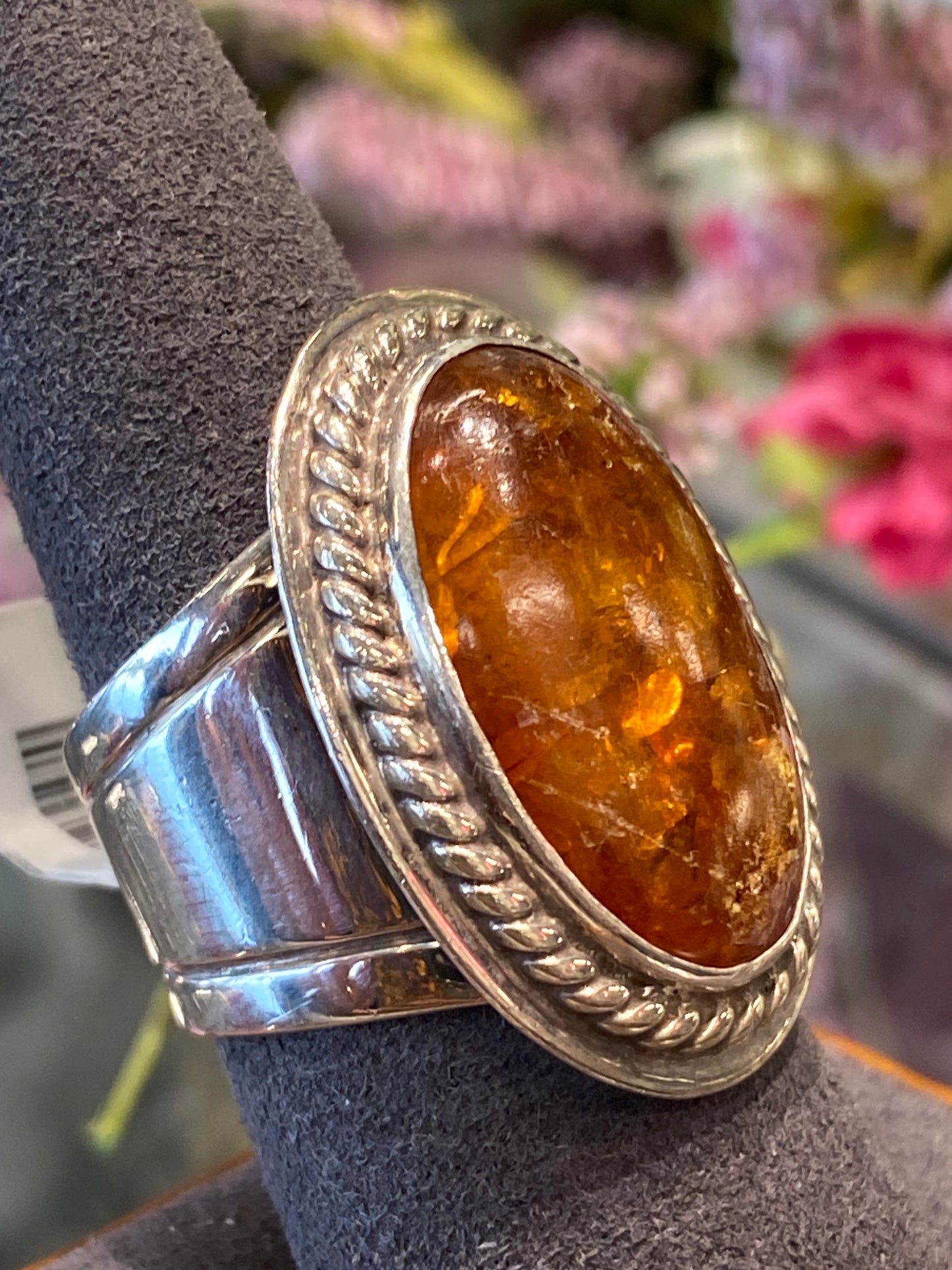 Silver Ring With Colored Stone