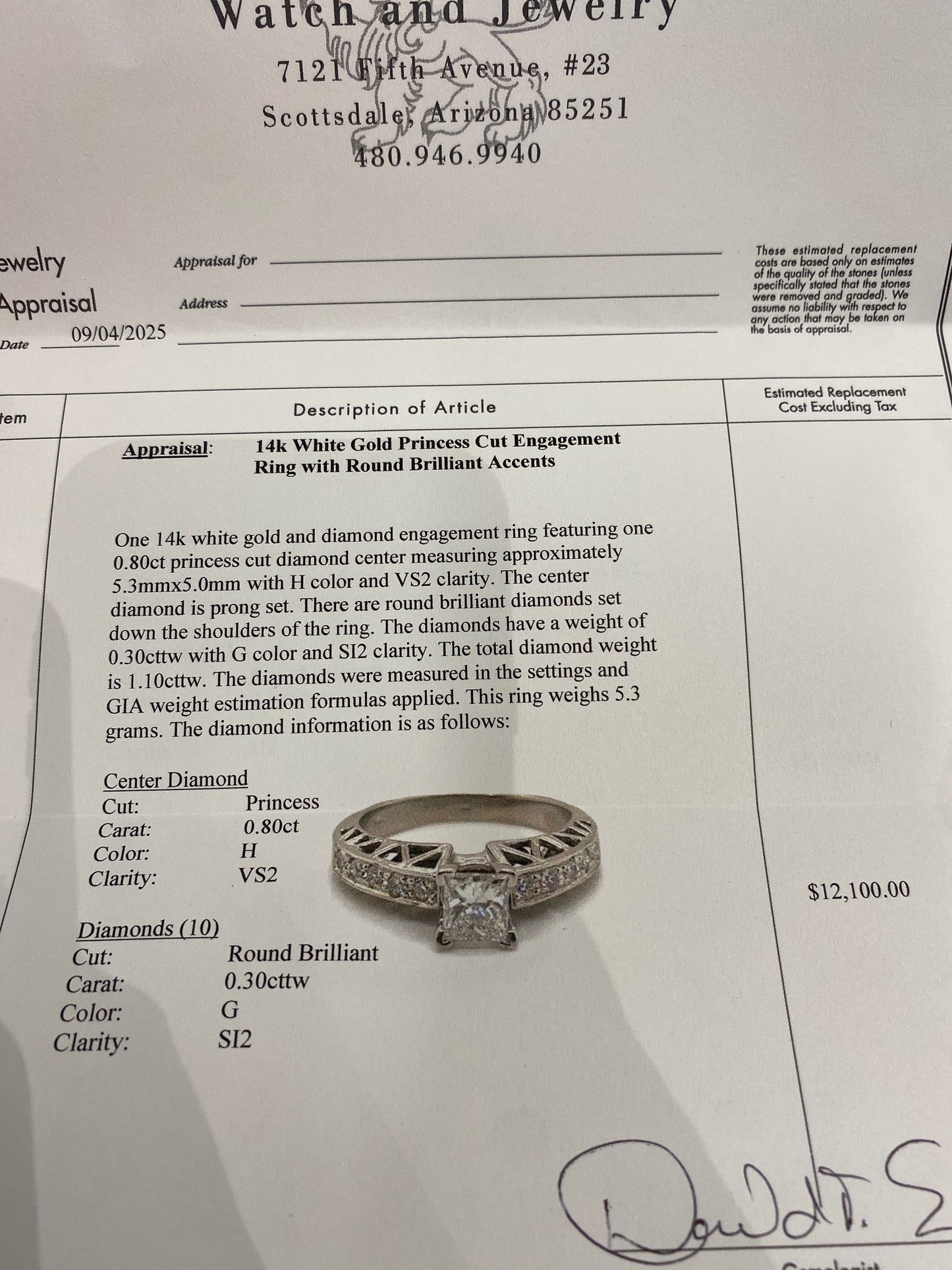 14k White Gold Diamond Wedding Set