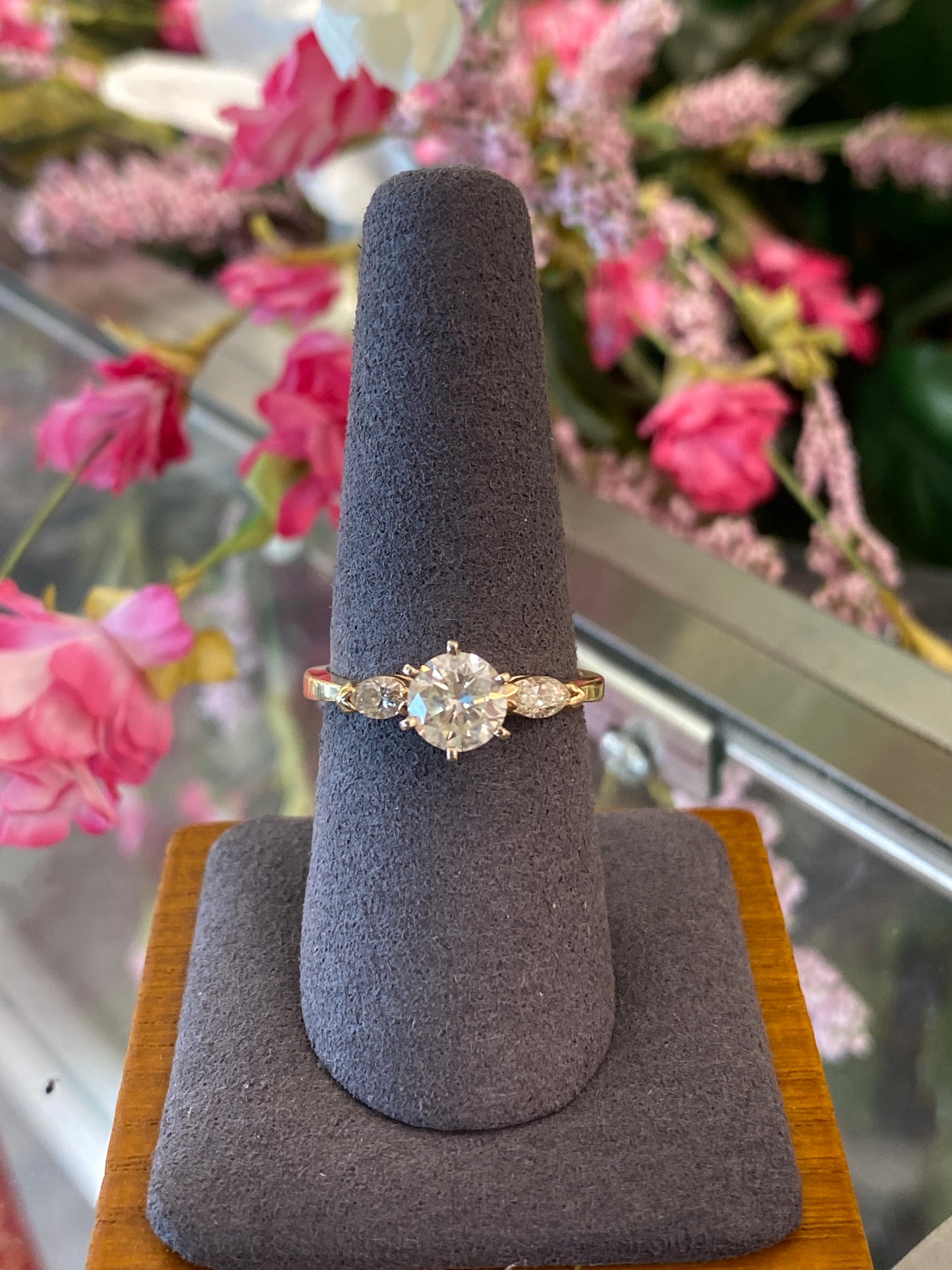 14k Yellow Gold Diamond Engagement Ring