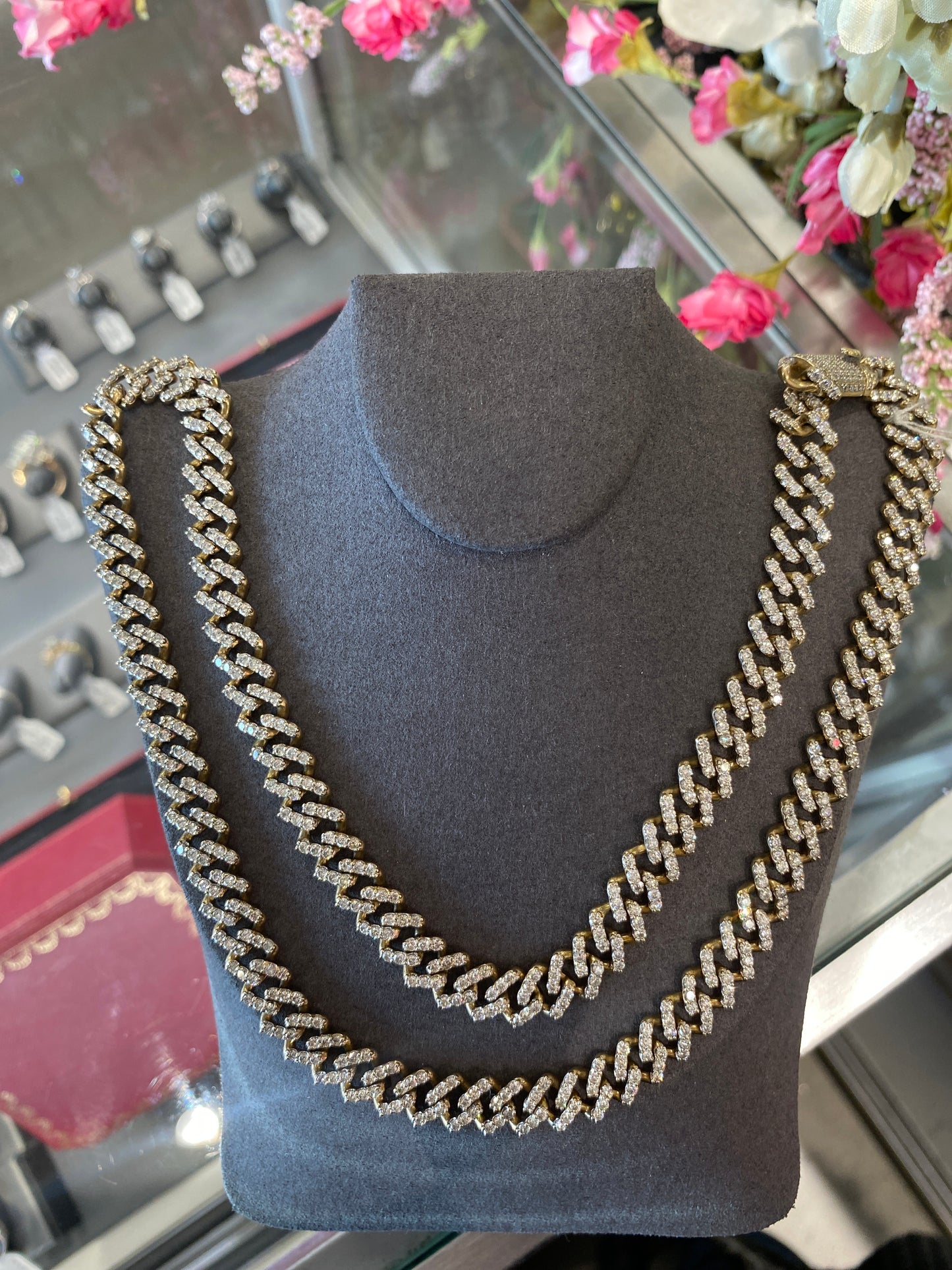 10k Yellow Gold Diamond Chain