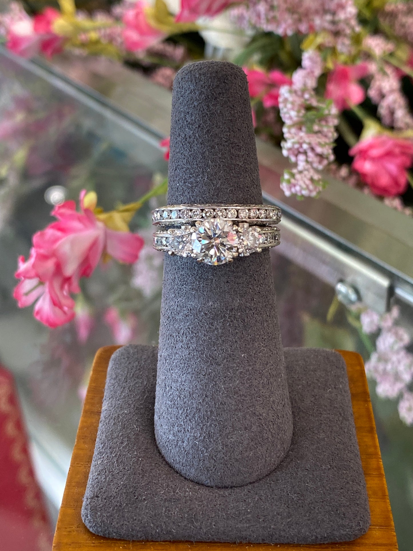 14k White Gold Diamond Wedding Set