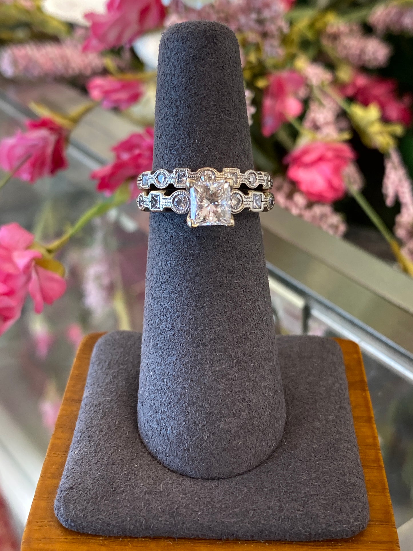 14k White Gold Diamond Wedding Set