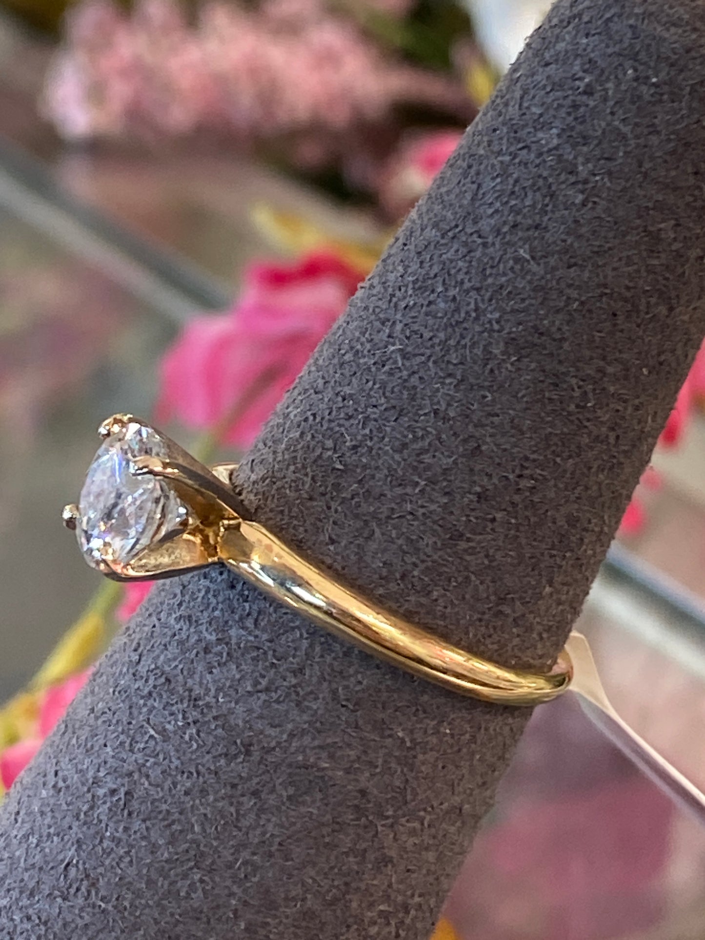 14k Yellow Gold Diamond Engagement Ring