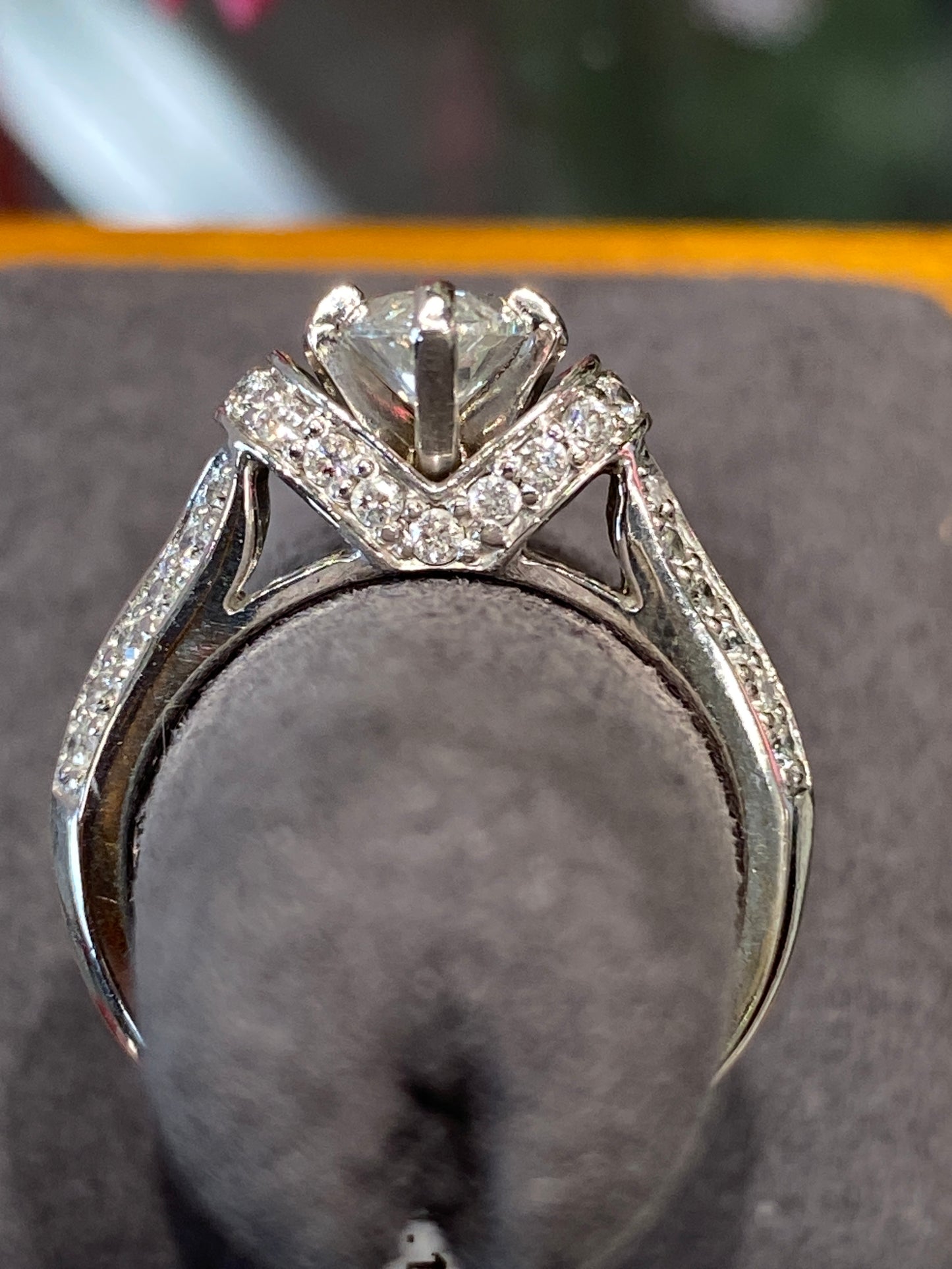 14k White Gold Engagement Ring