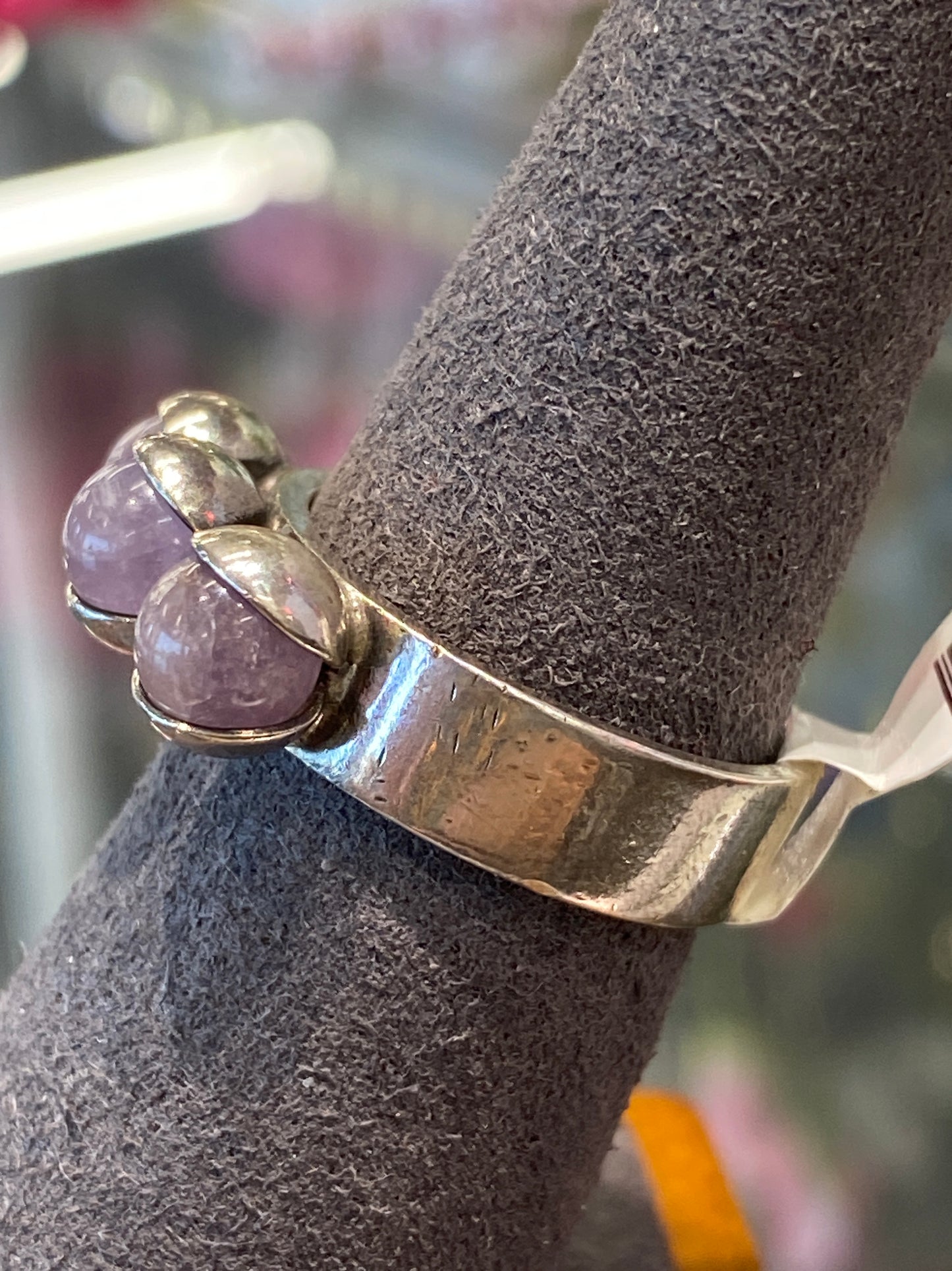 Silver Ring With Colored Stones