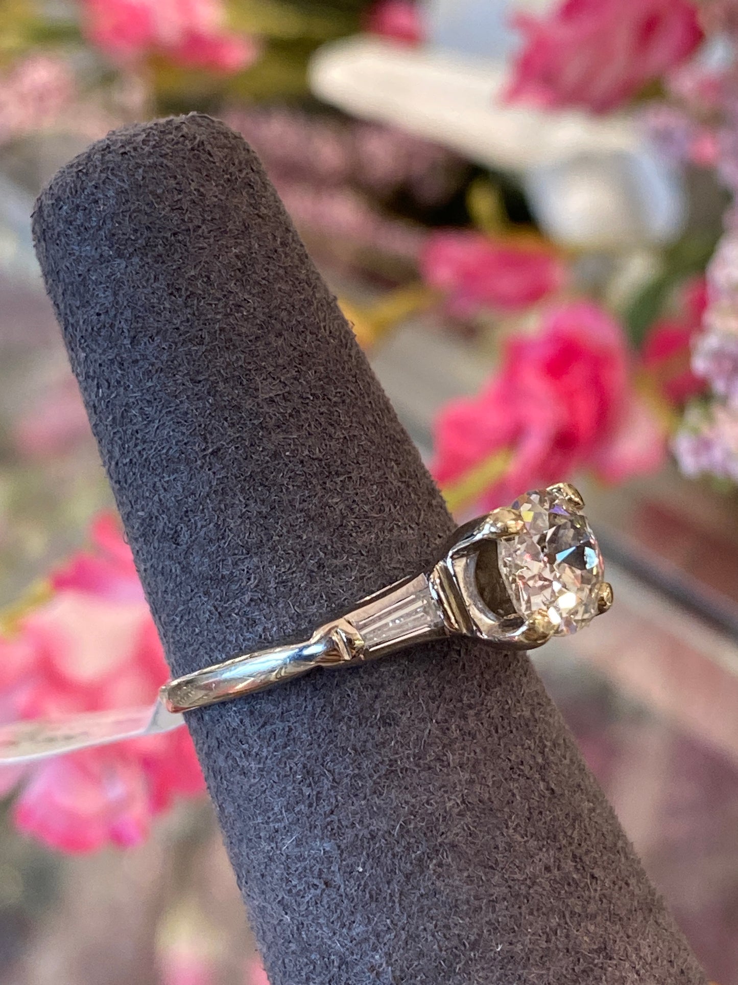 14k White Gold Engagement Ring