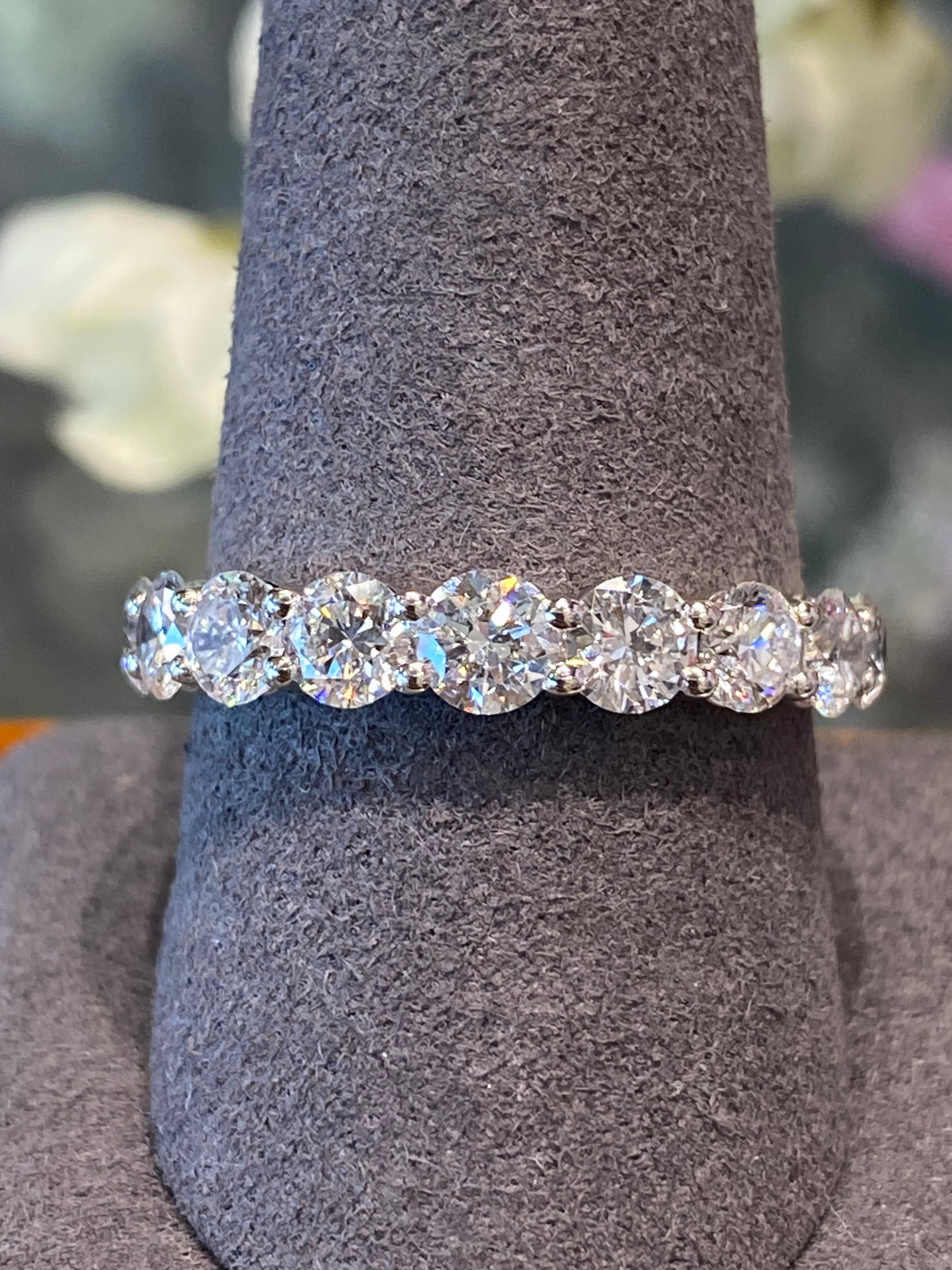 14k White Gold Lab Diamond Band