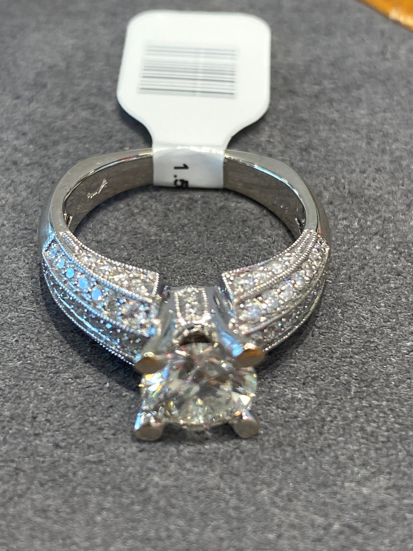14k White Gold Diamond Engagement Ring