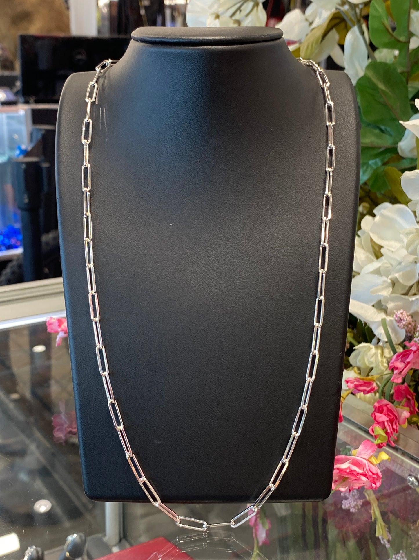 Silver Paper Clip Chain