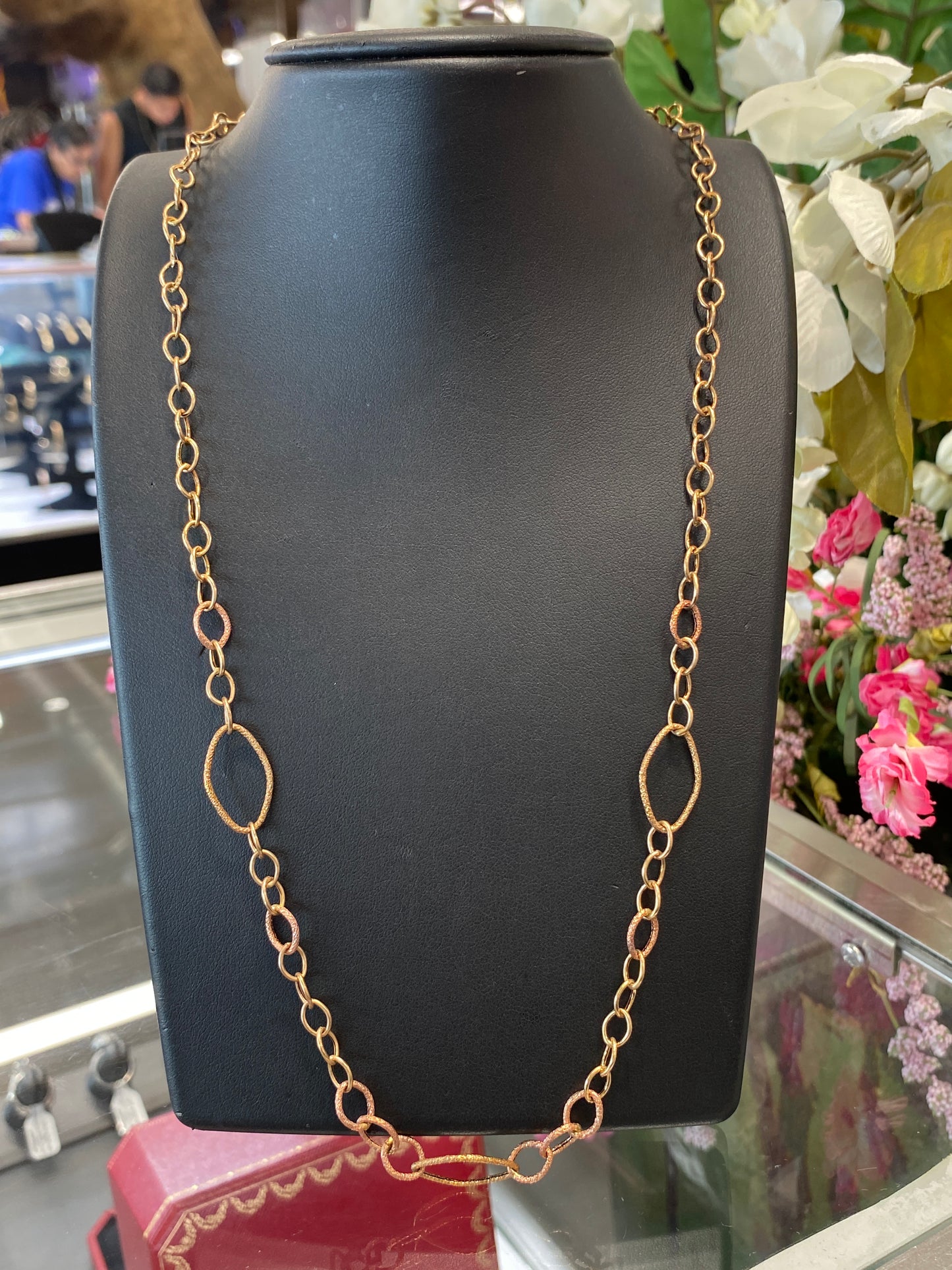 14k Two Tone Fashion Chain