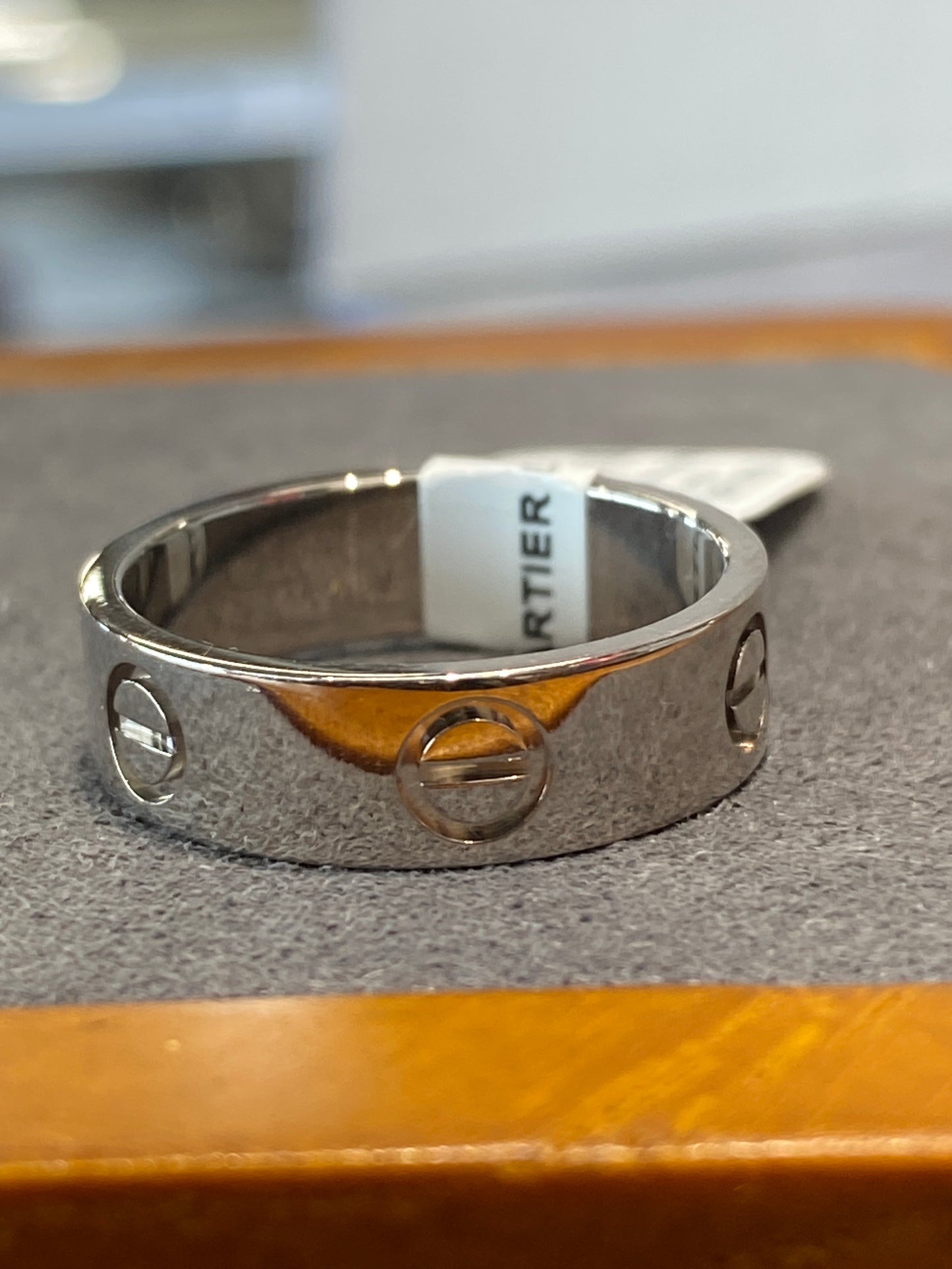 18k White Gold Cartier Love Ring
