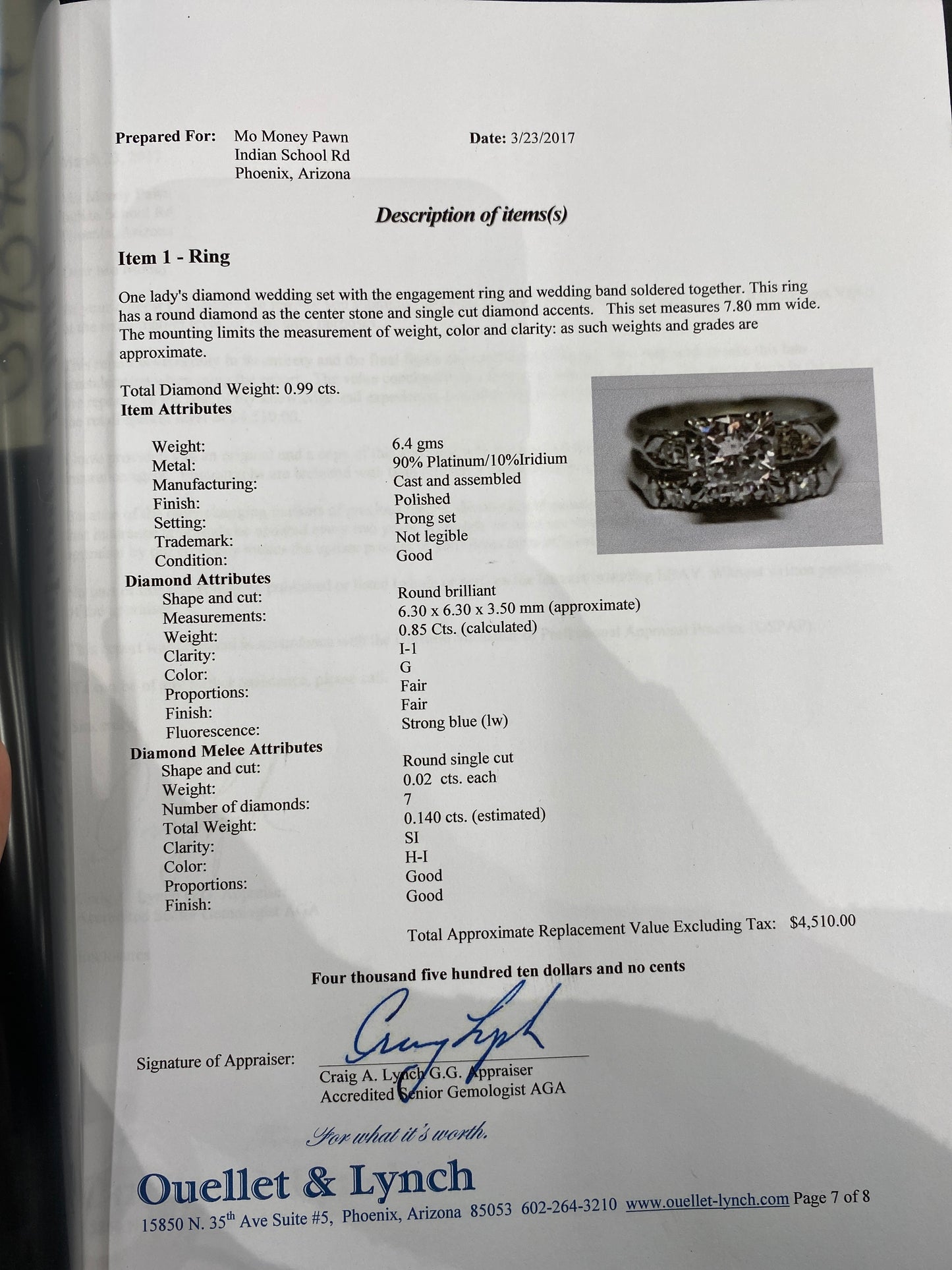 Platinum Diamond Wedding Set