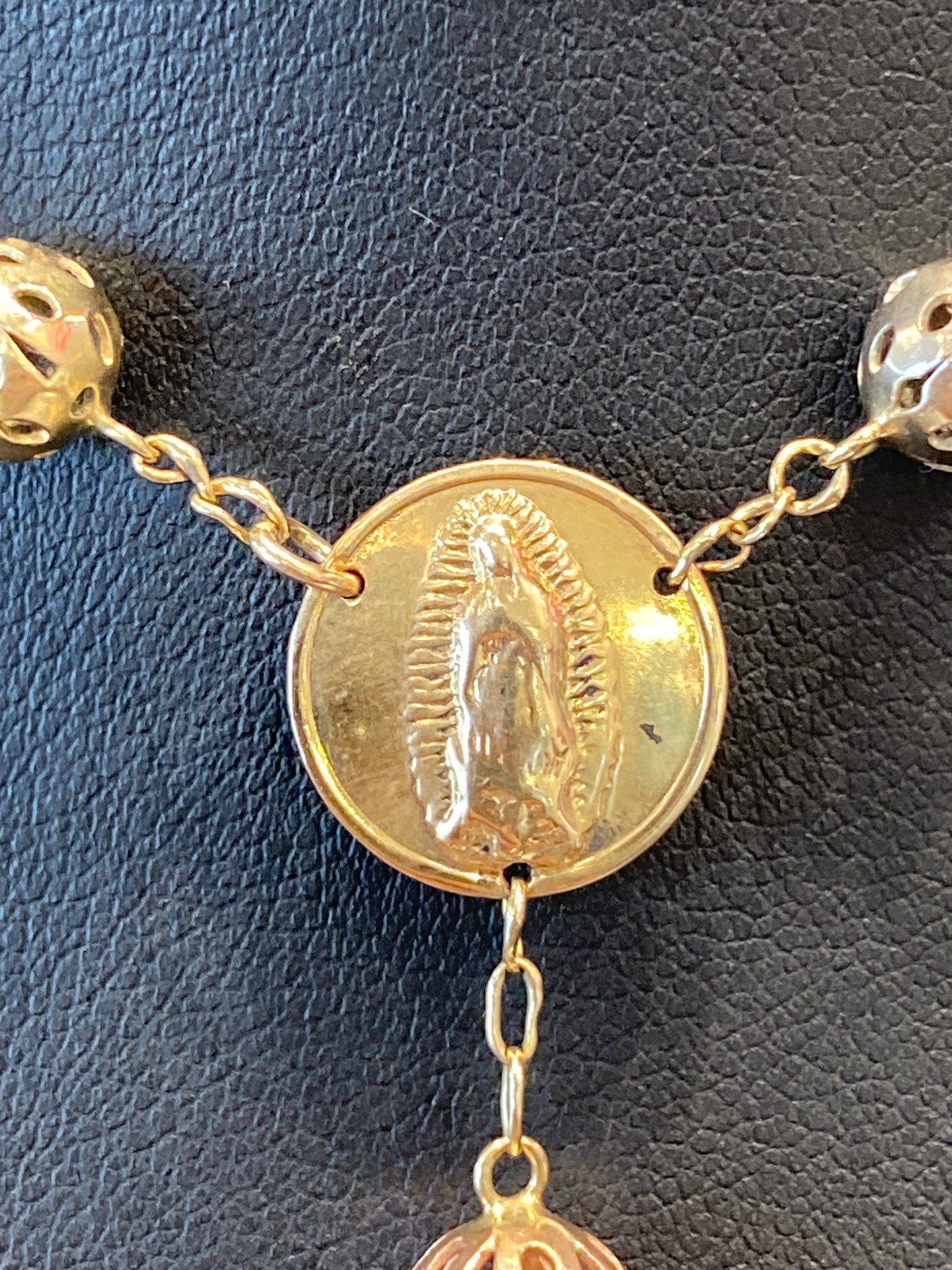 14k Tri Gold Rosary