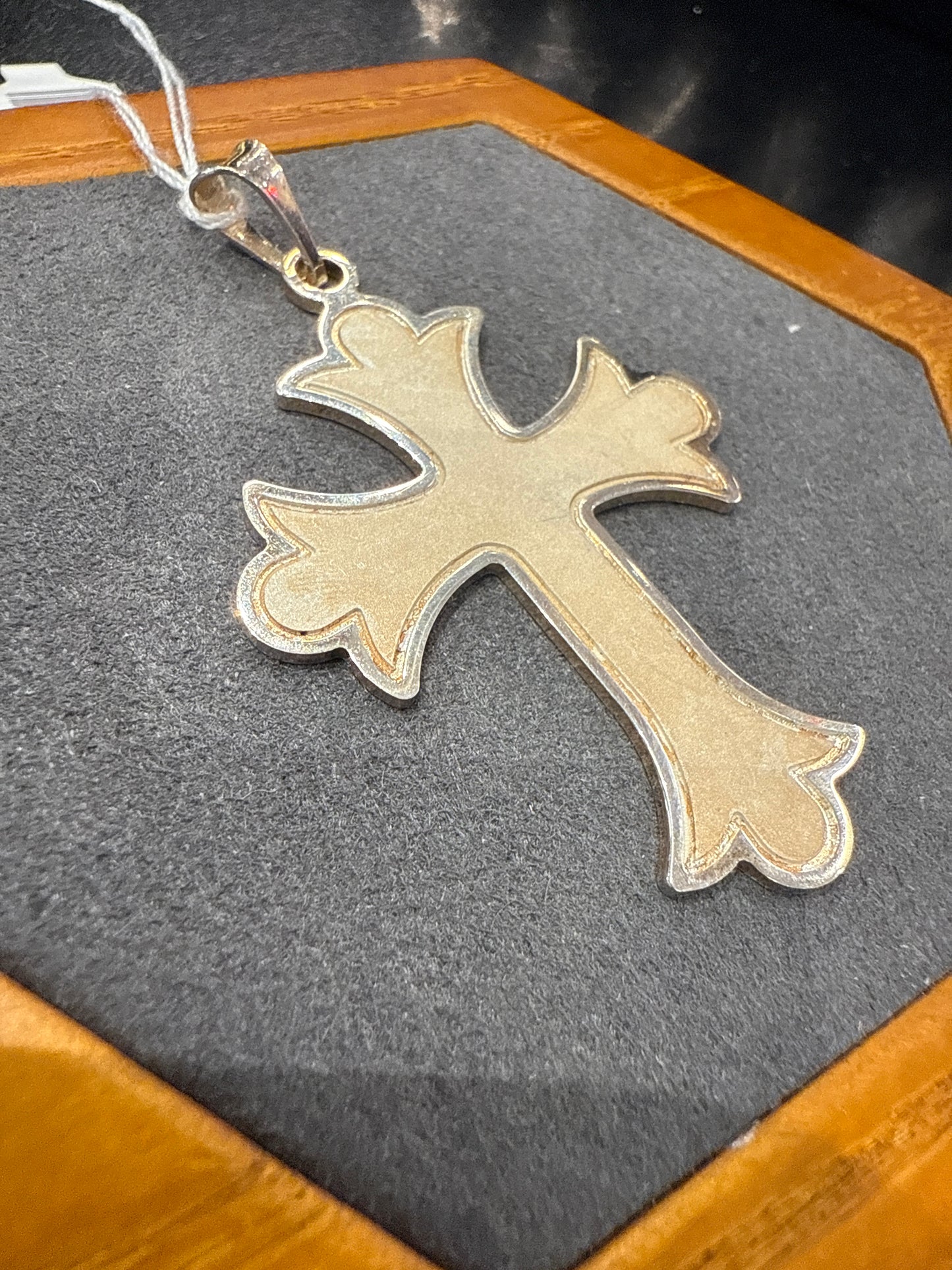 Silver cross charm