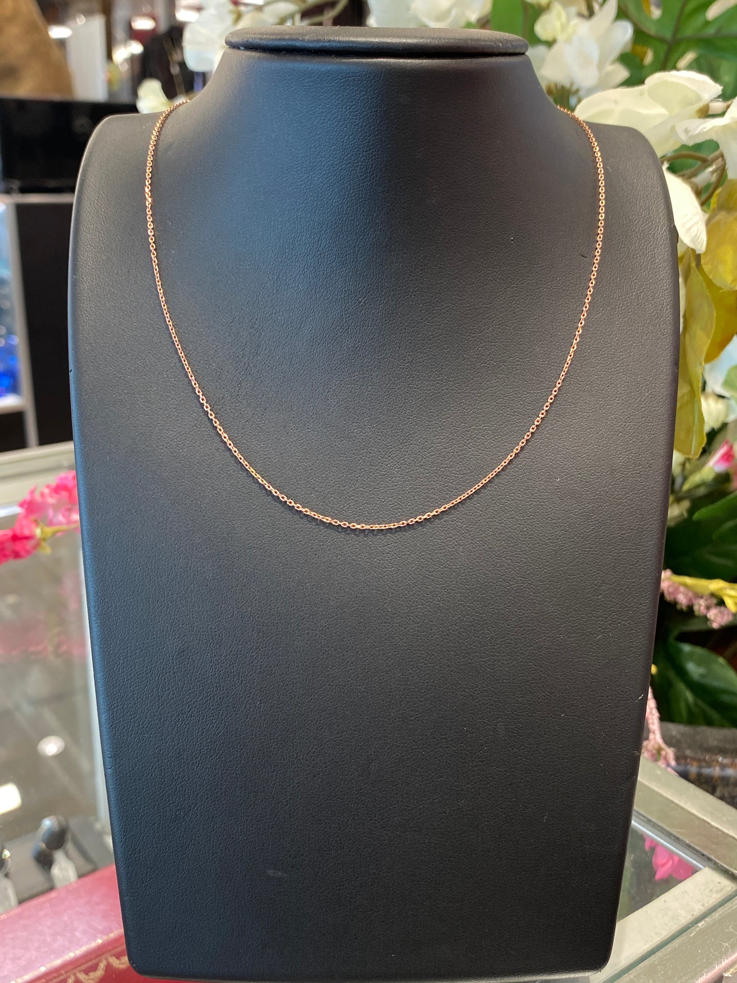 Silver Link Chain W/ Rose Gold Plating
