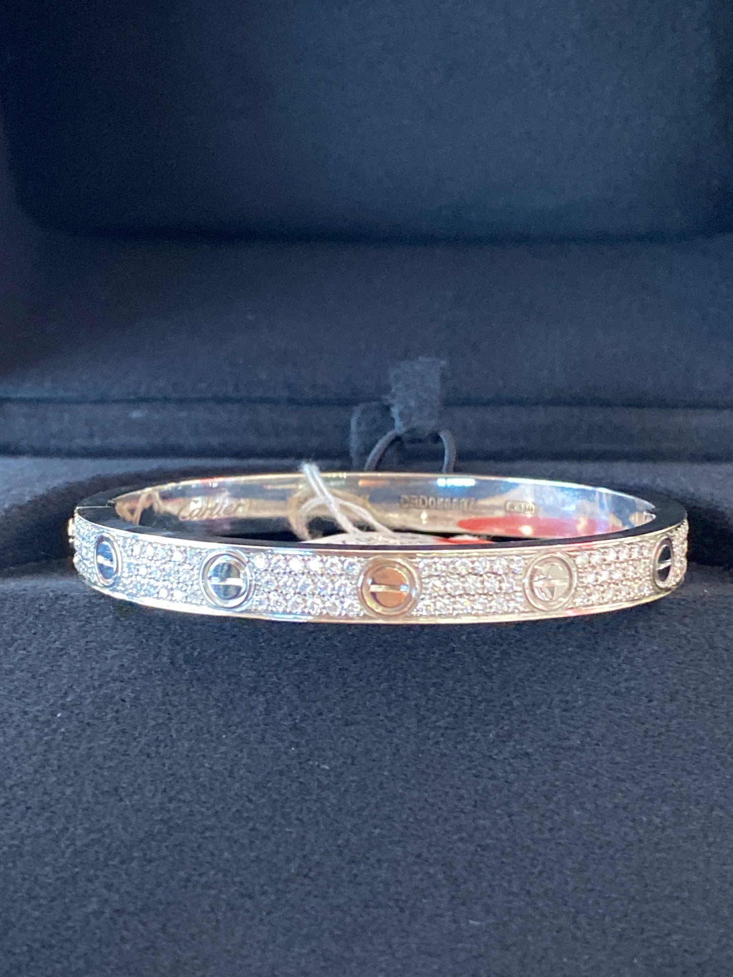 18k White Gold Cartier Love Bracelet With Diamonds