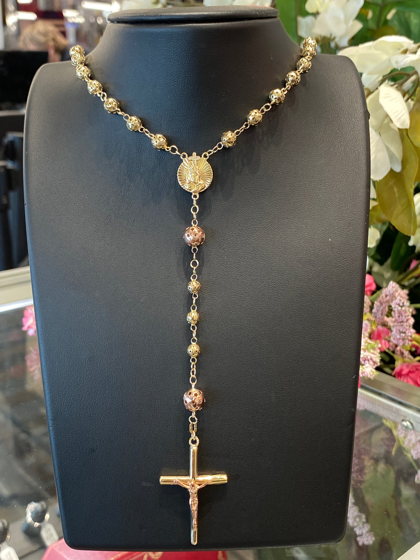 14k Two Tone Rosary