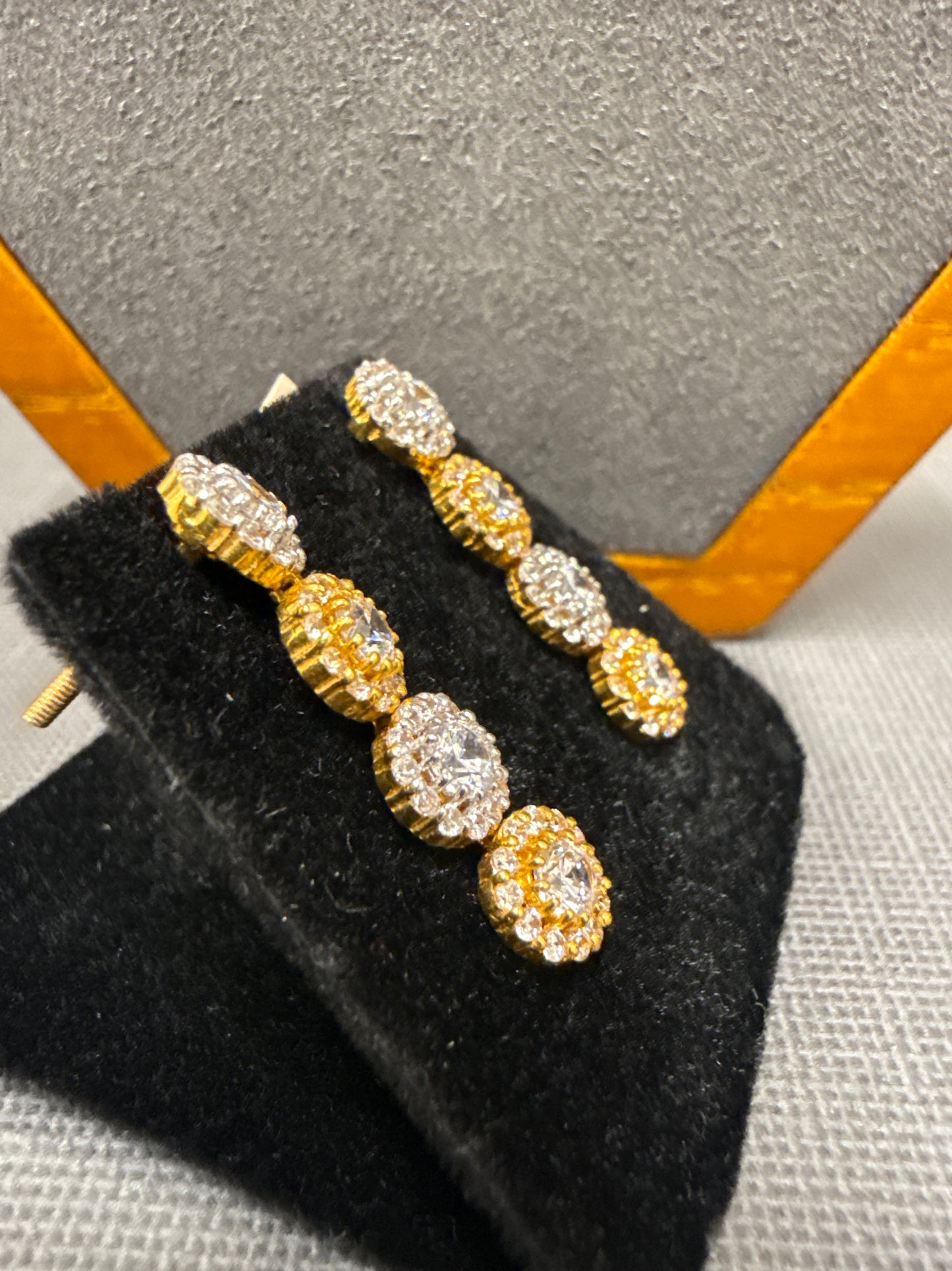 Gold earrings