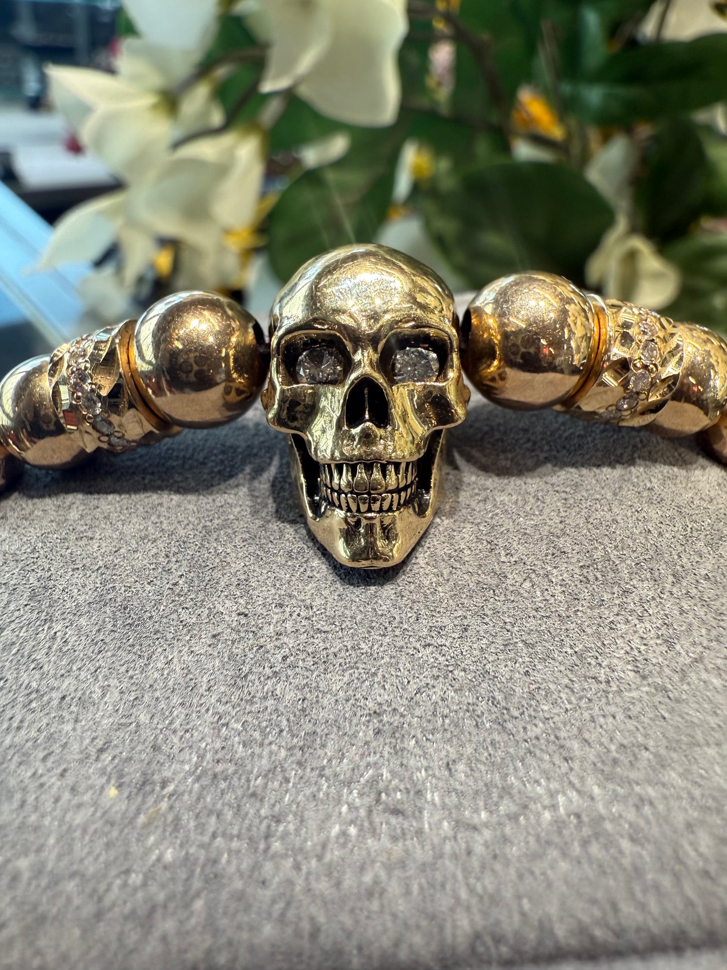 Gold Skull Bracelet