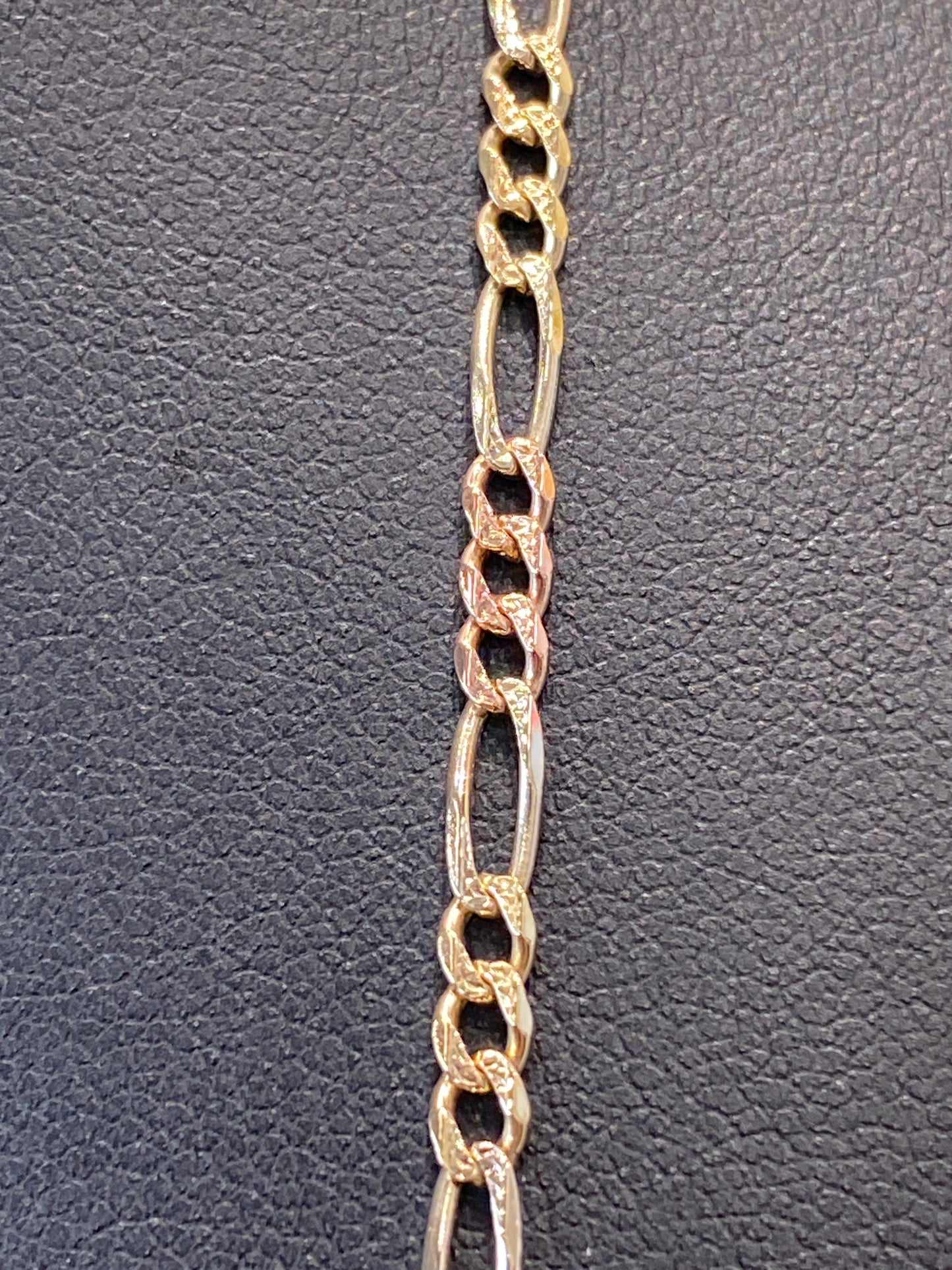 14k Tri Gold Fígaro Chain