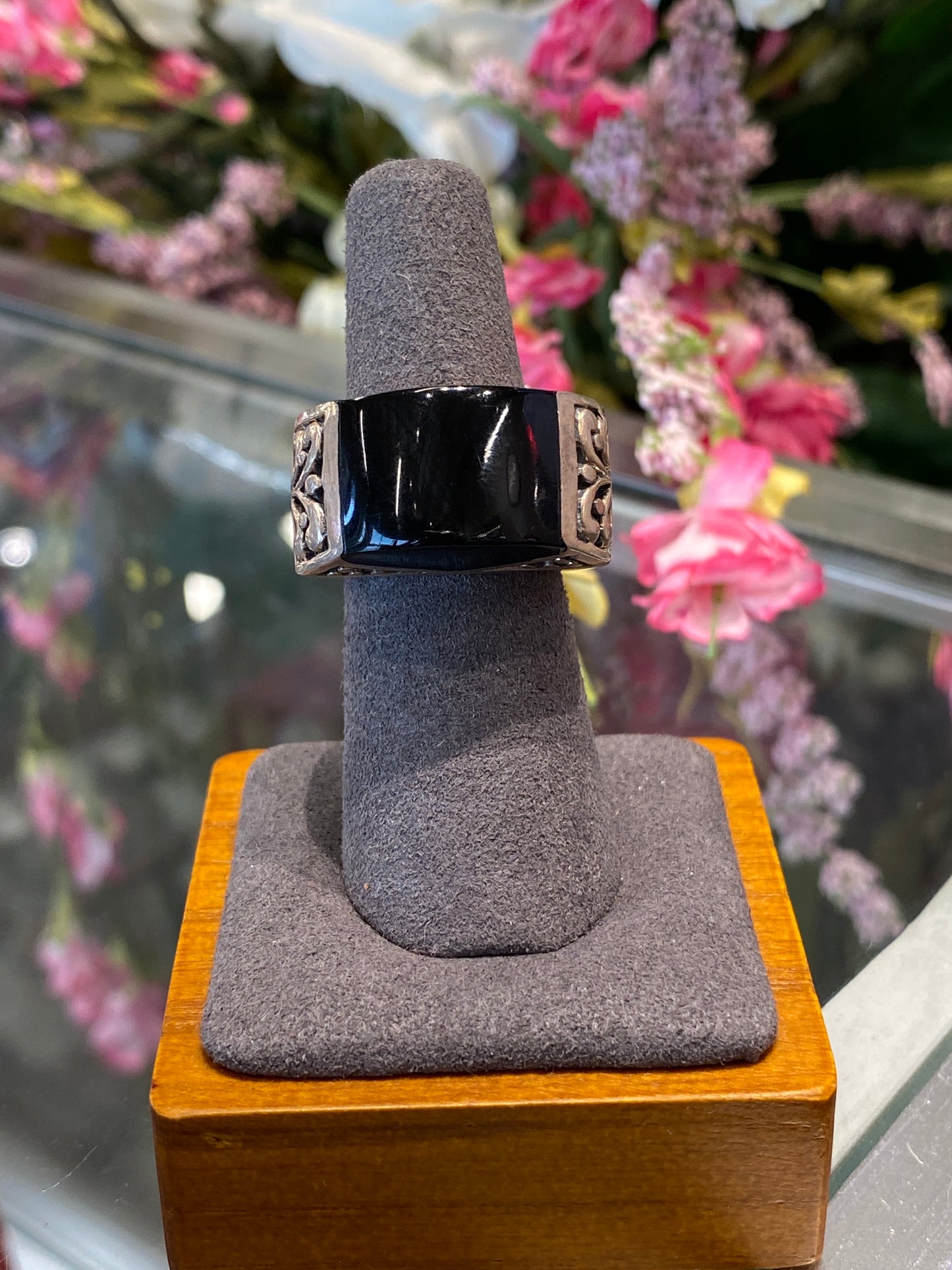 Silver Ring With Colored Stone