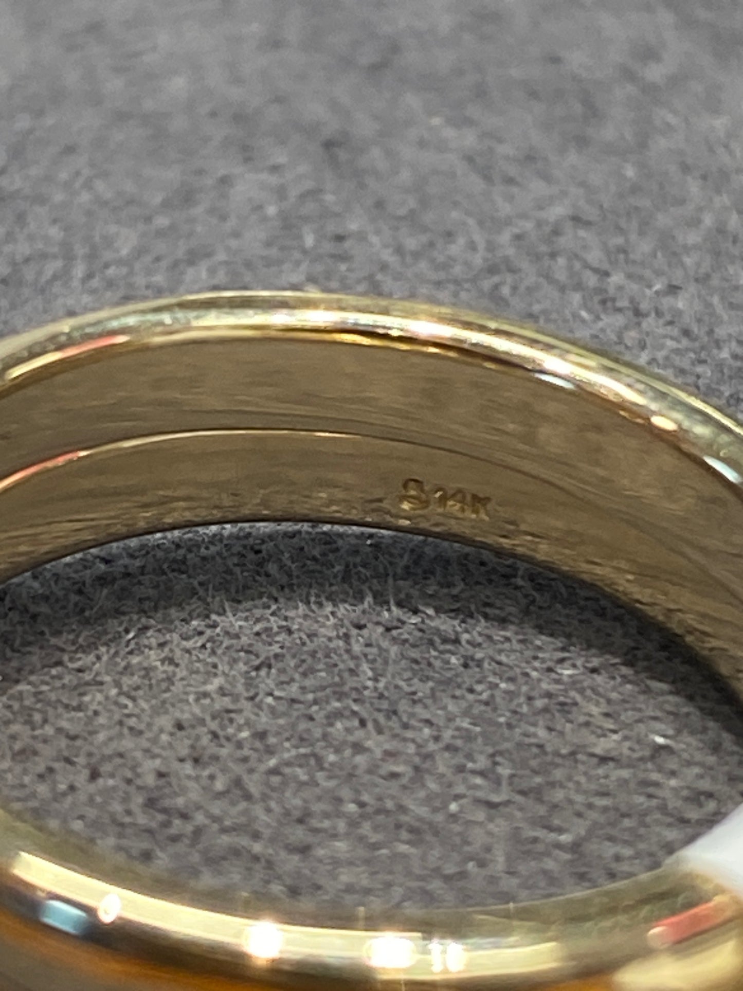 14k Yellow Gold Diamond Wedding Set