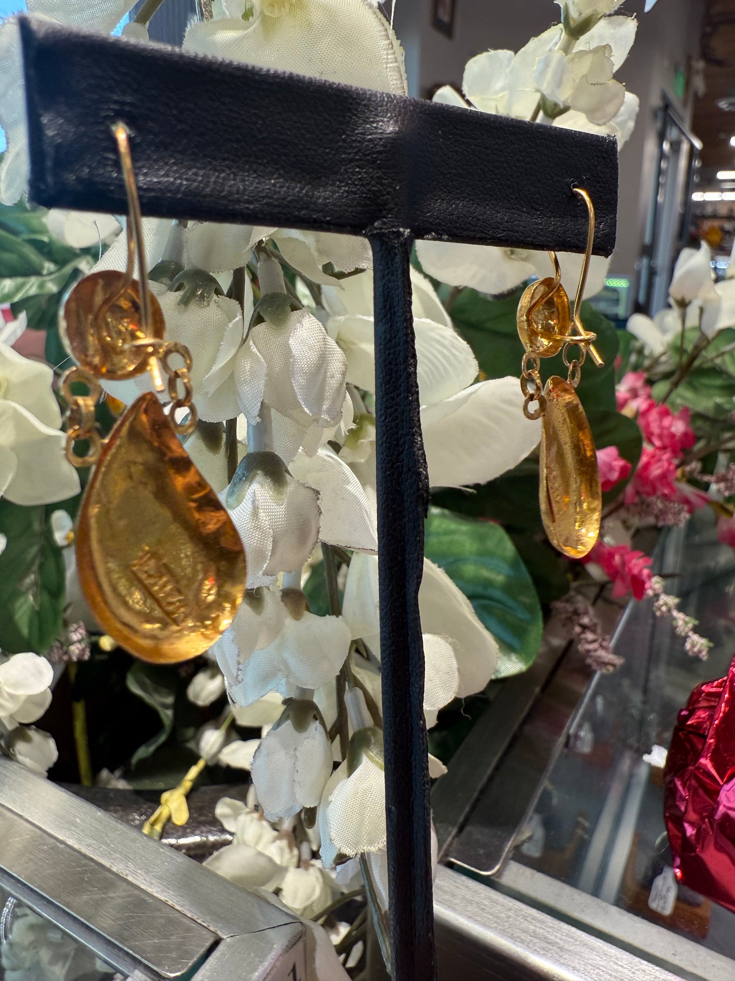 Gold earrings