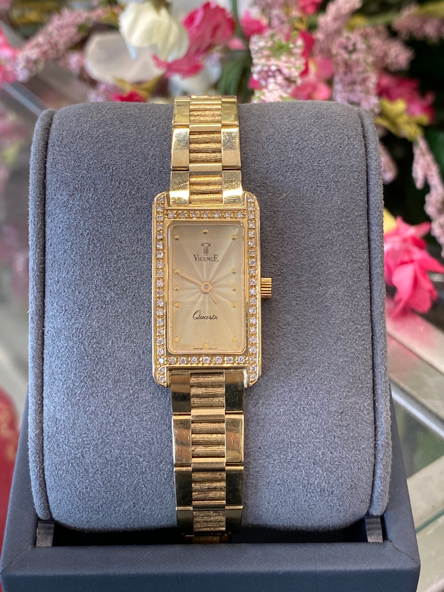 14k Yellow Gold Vicence Ladies Watch
