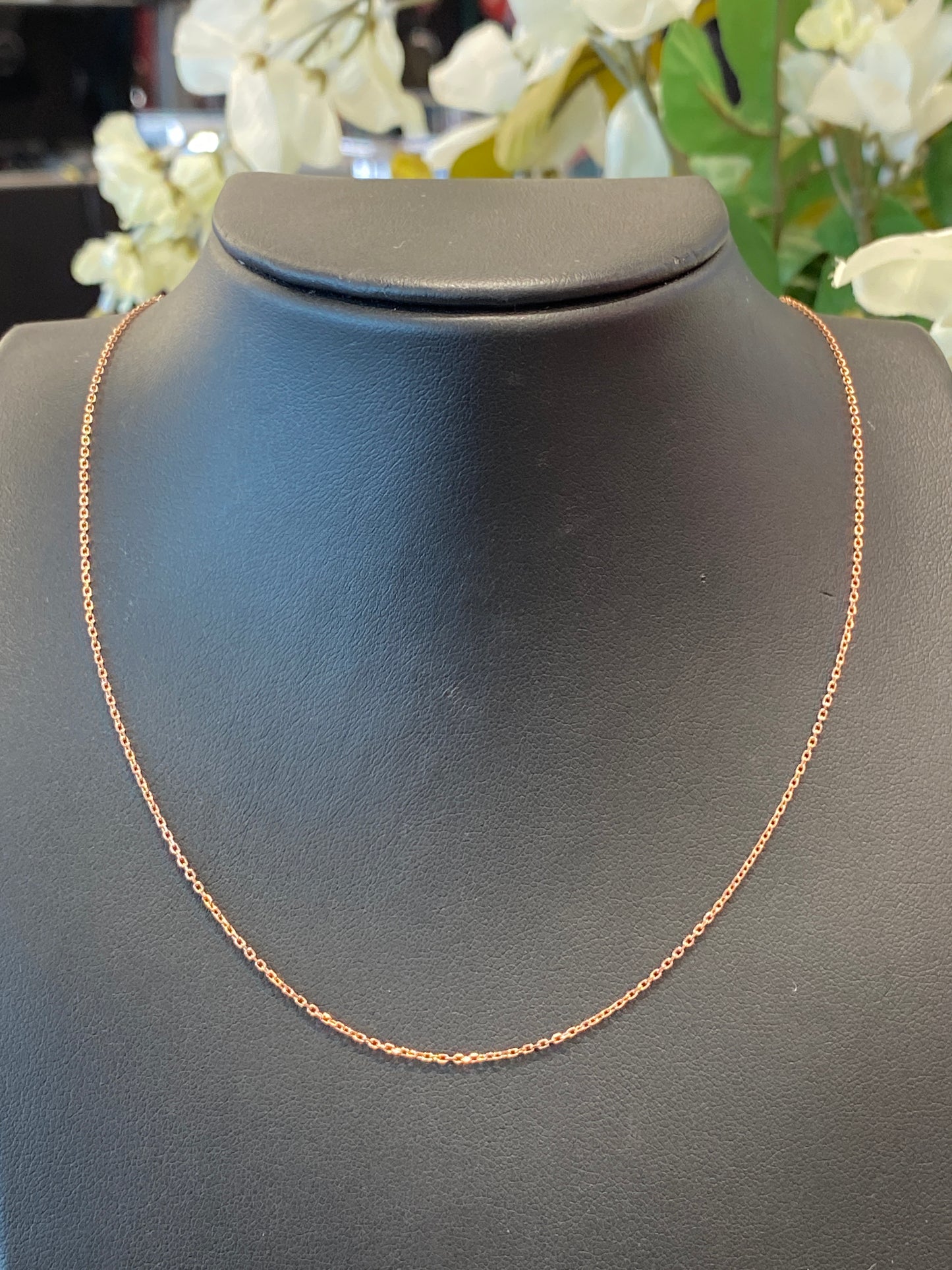Silver Link Chain W/ Rose Gold Plating