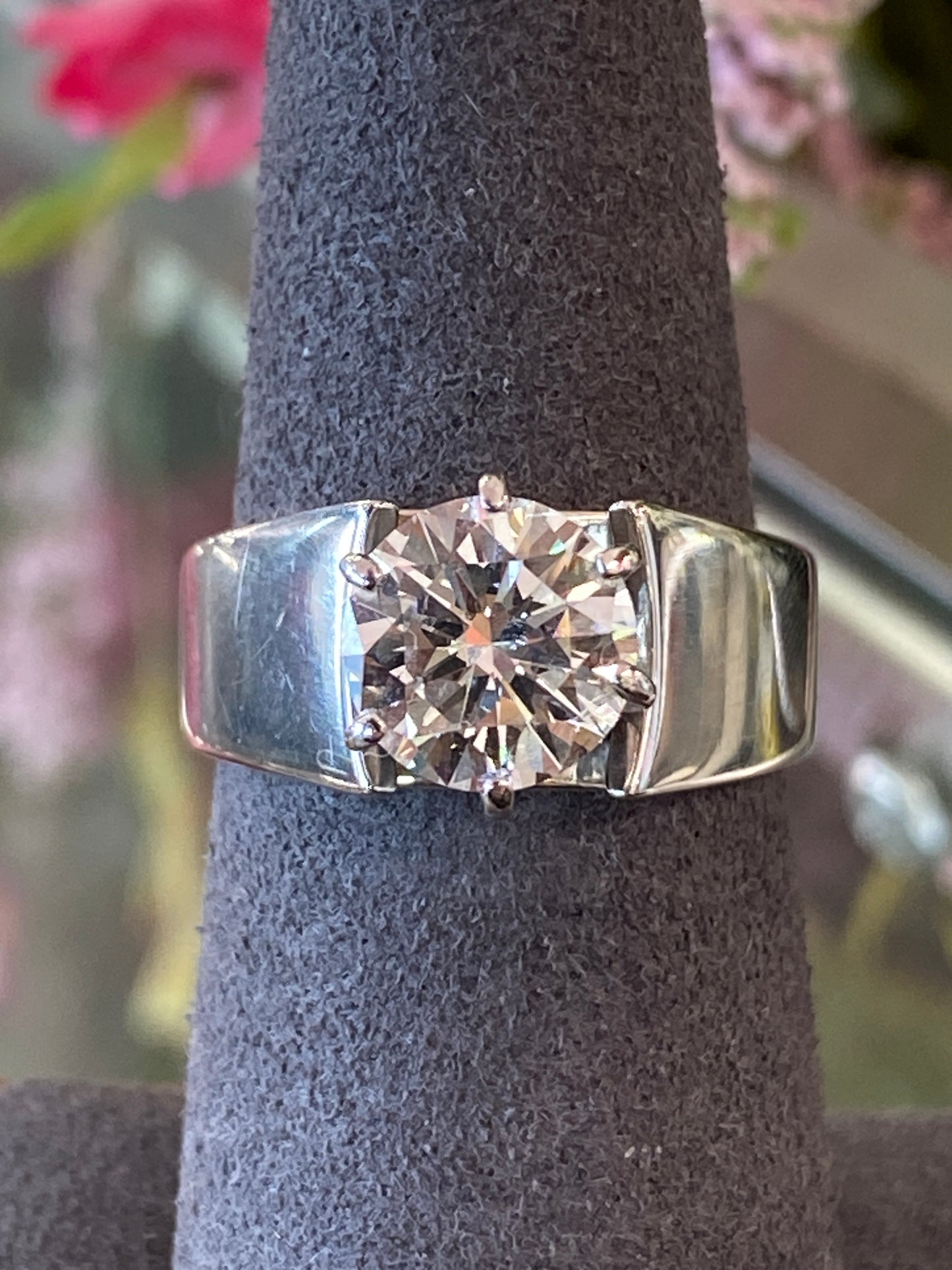 14k White Gold Diamond Engagement Ring