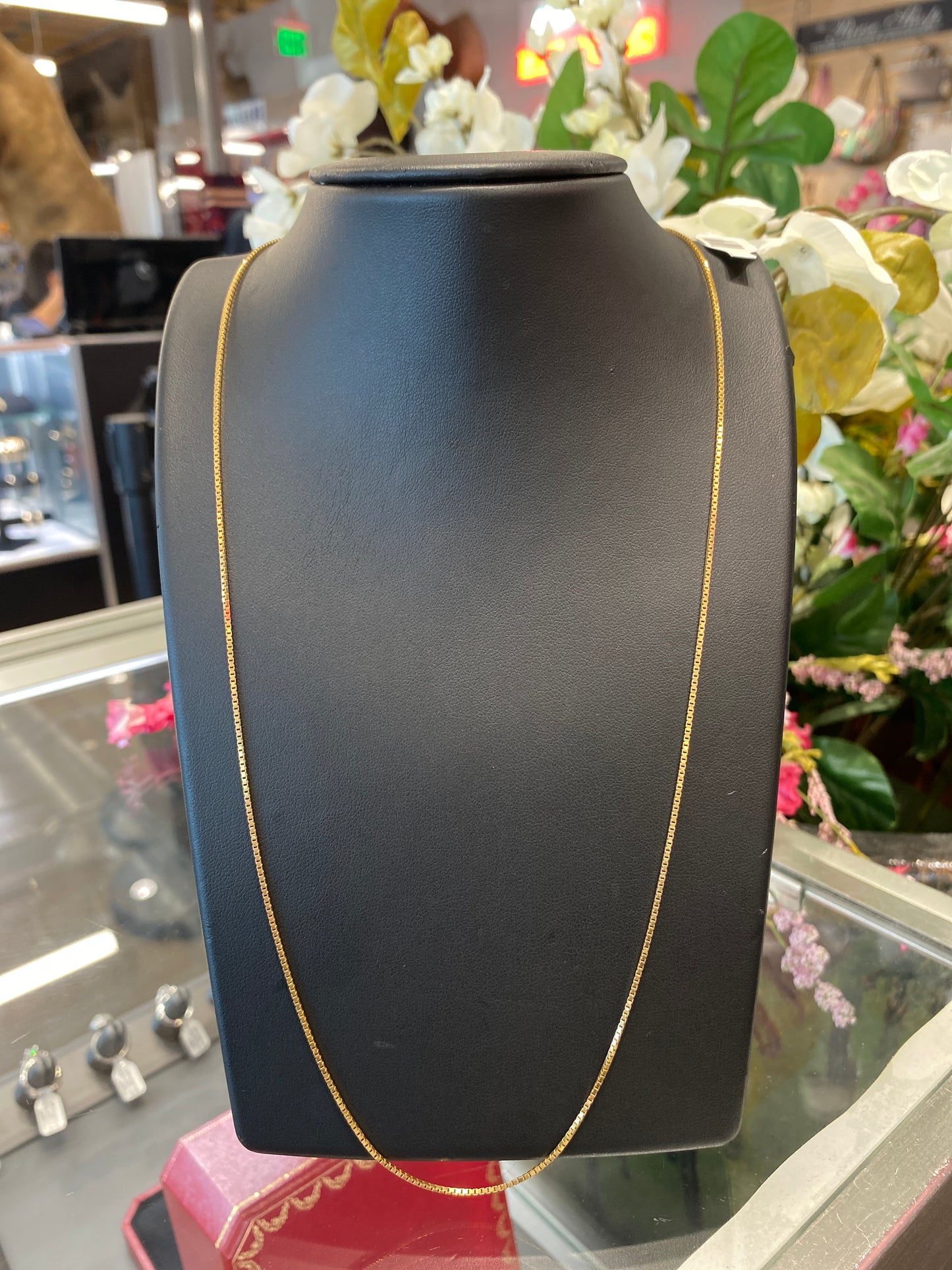 14k Yellow Gold Box Link Chain