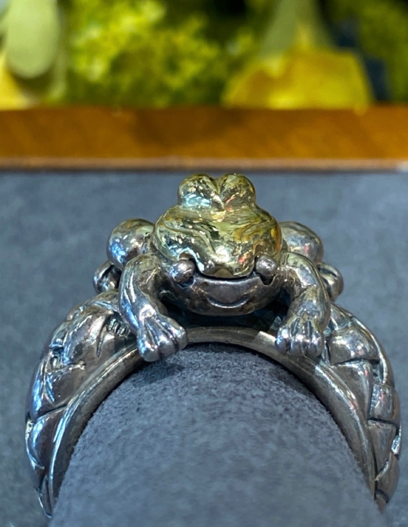 Silver & Yellow gold ring