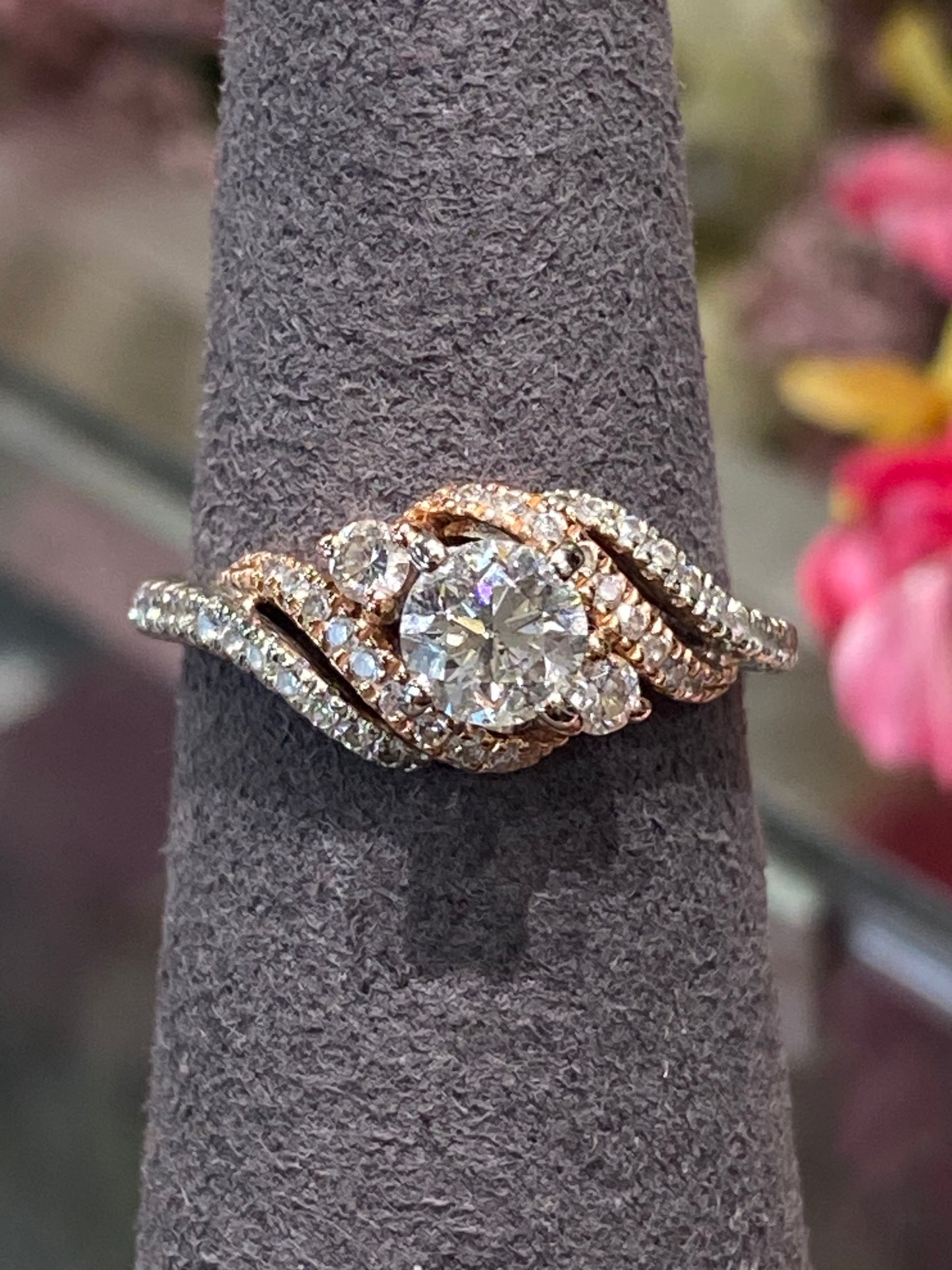 14k Two Tone Diamond Ring