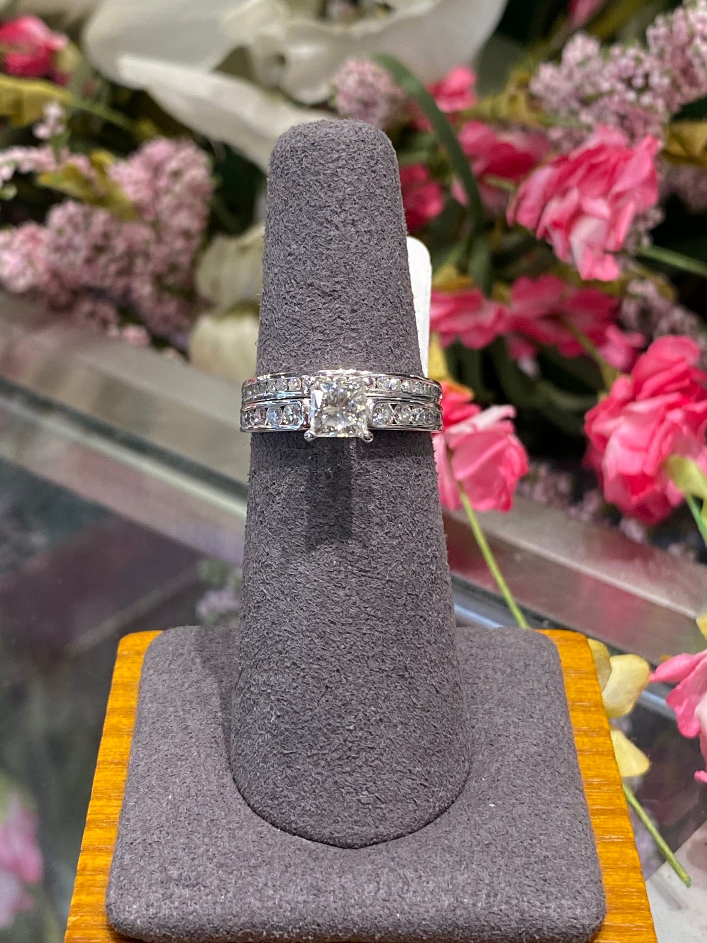 14k White Gold Diamond Wedding Set