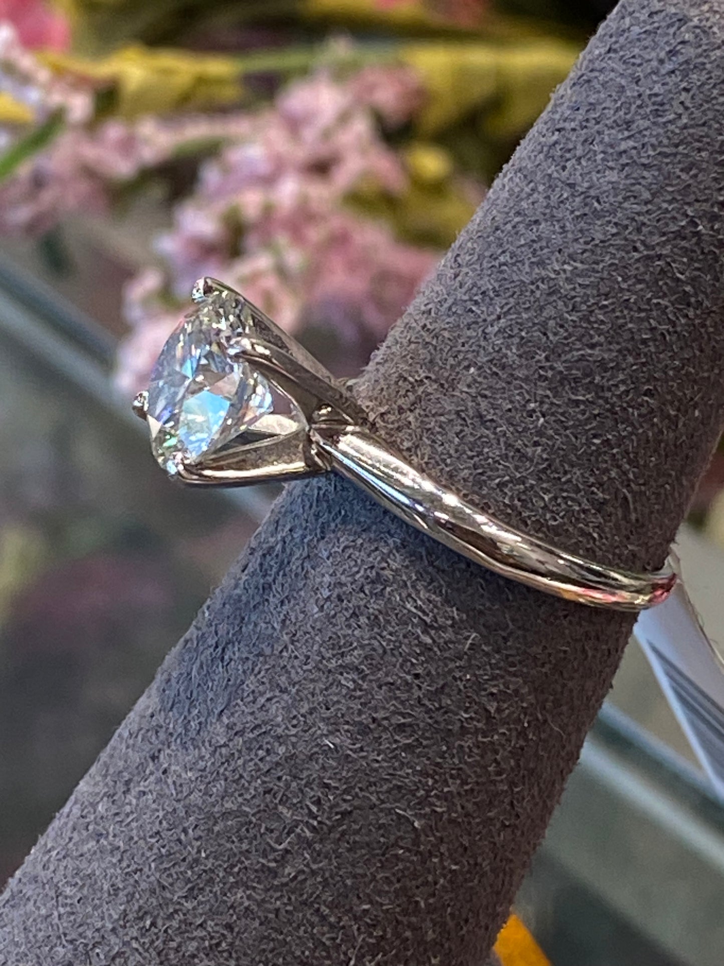 14k White Gold Lab Diamond Engagement Ring