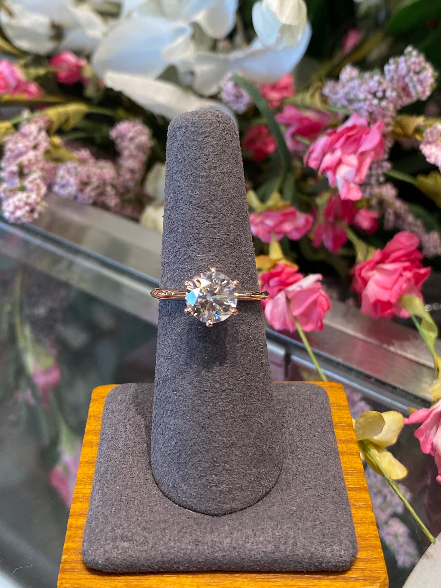 14k Rose Gold Lab Diamond Engagement Ring