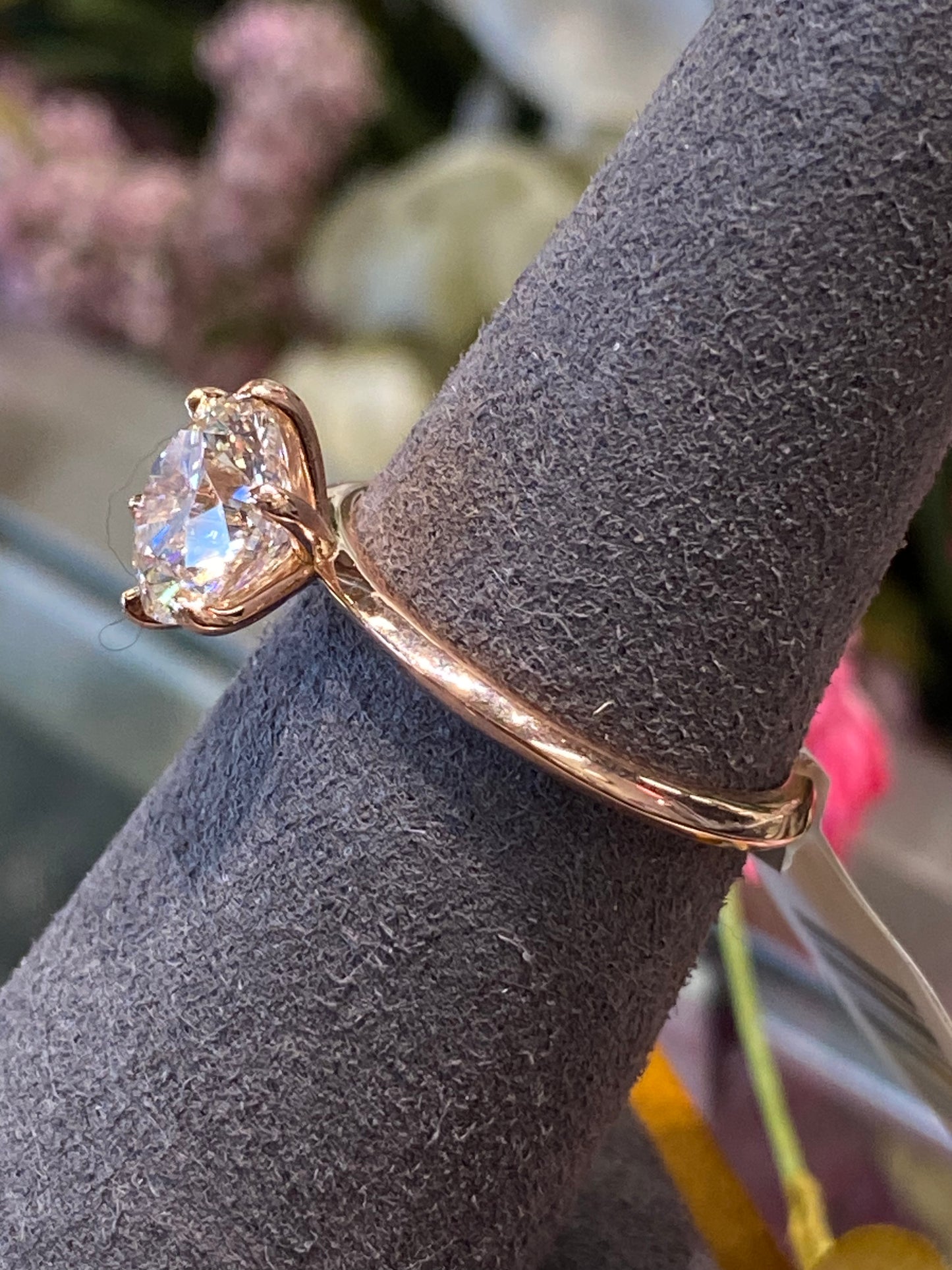 14k Rose Gold Lab Diamond Engagement Ring