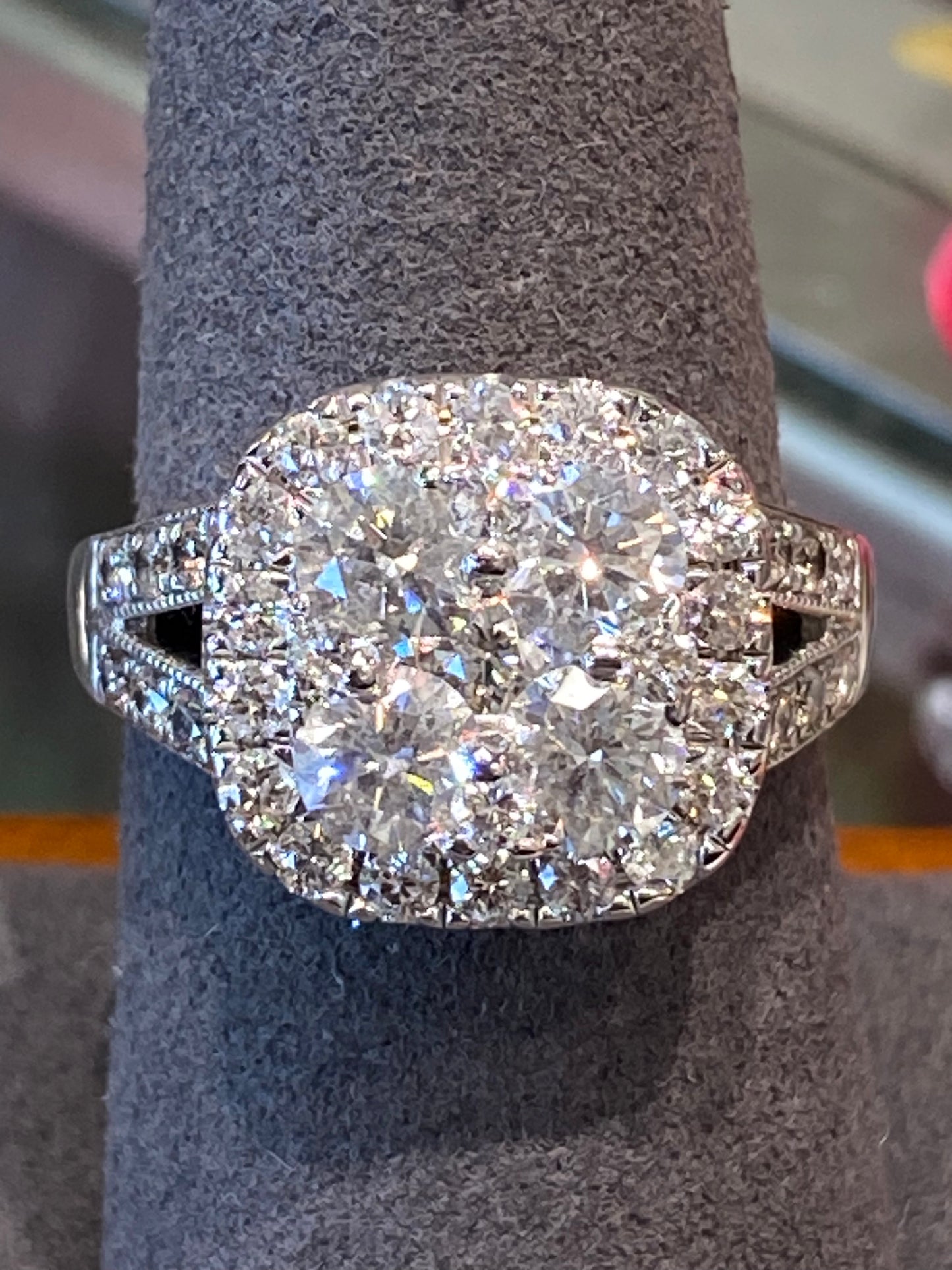 14k White Gold Diamond Engagement Ring