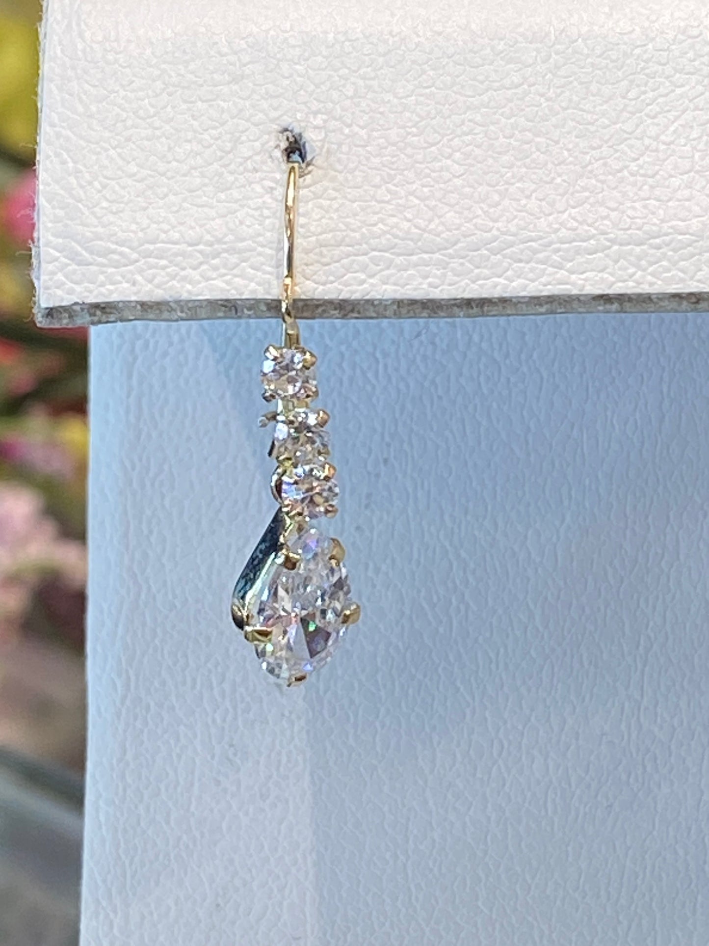 10k Yellow Gold Cubic Zirconia Earrings