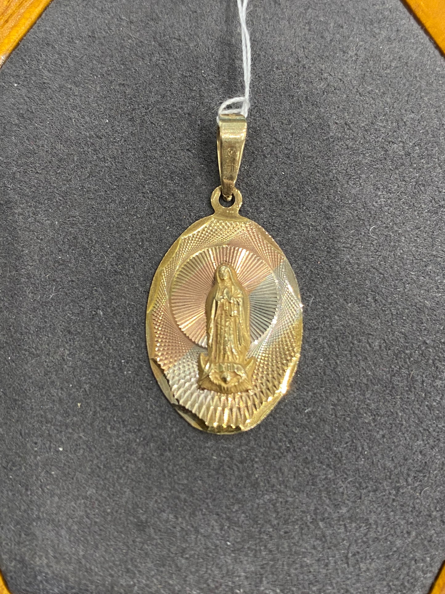 10k Tri Gold Religious Pendant