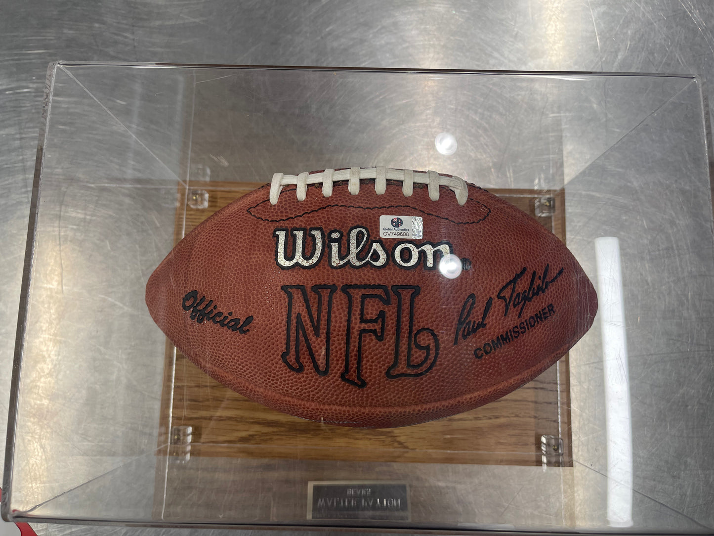 Walter Payton signed football “149037”