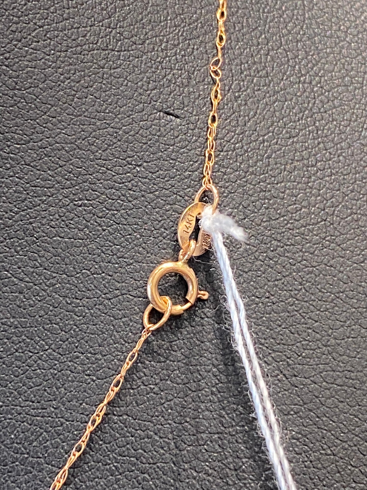 14k Rose Gold Heart Chain