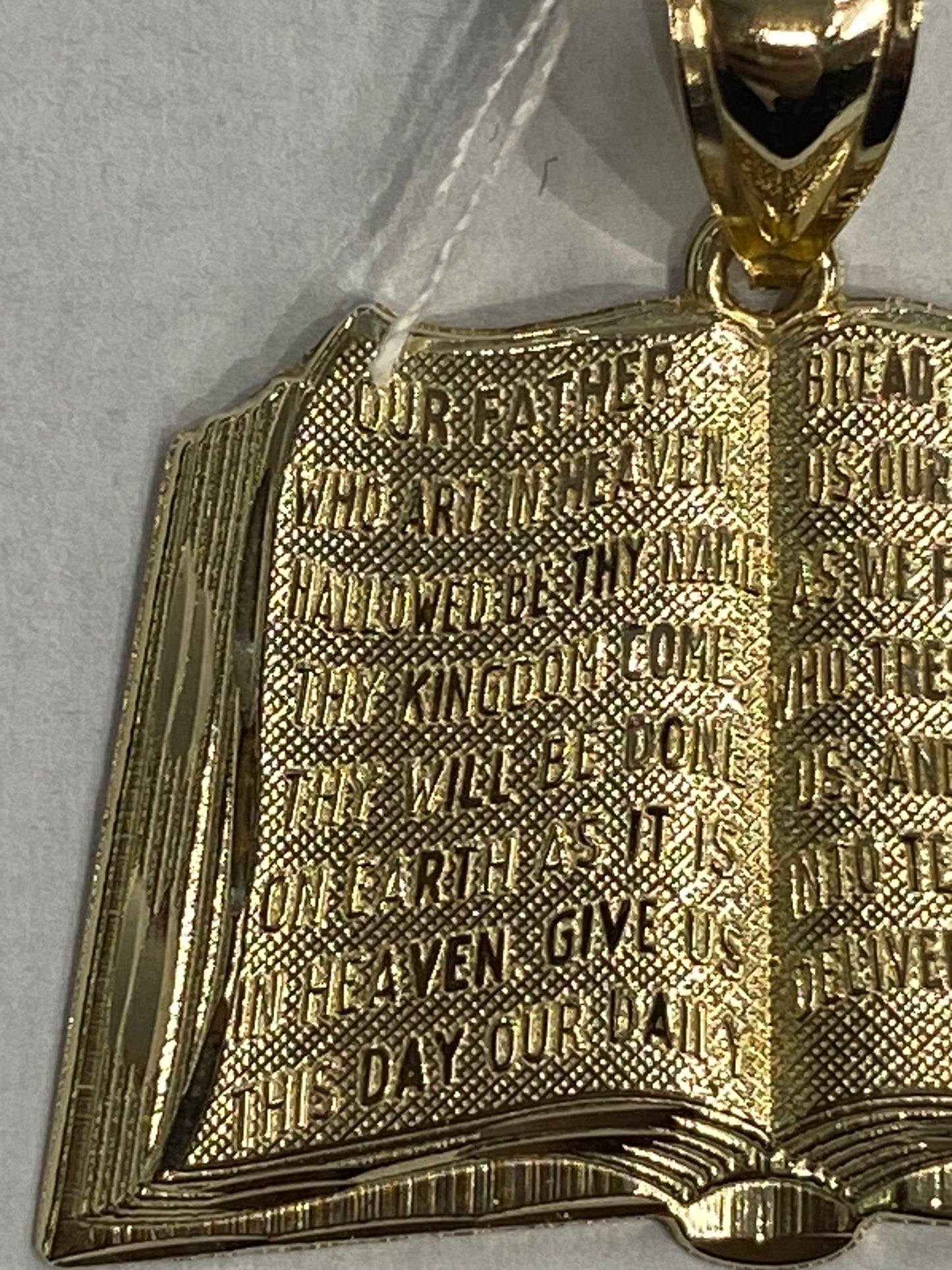 10k Yellow Gold Bible Pendant