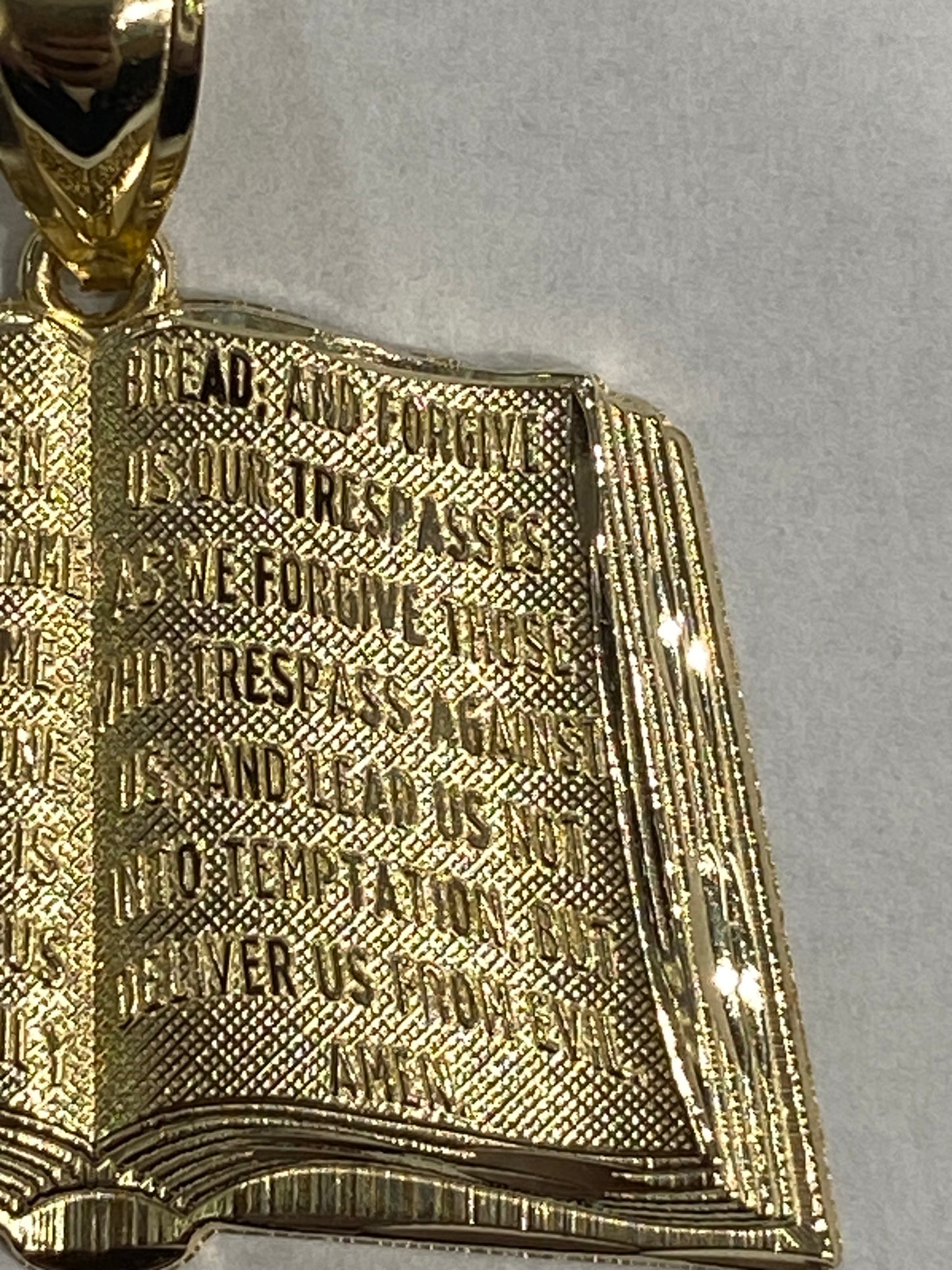 10k Yellow Gold Bible Pendant