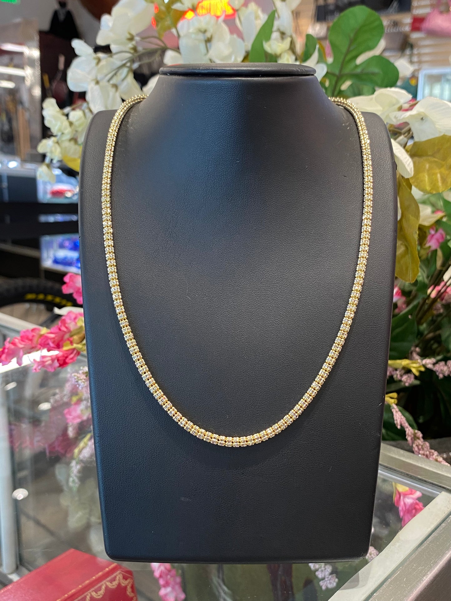 14k Two Tone Fashion Chain