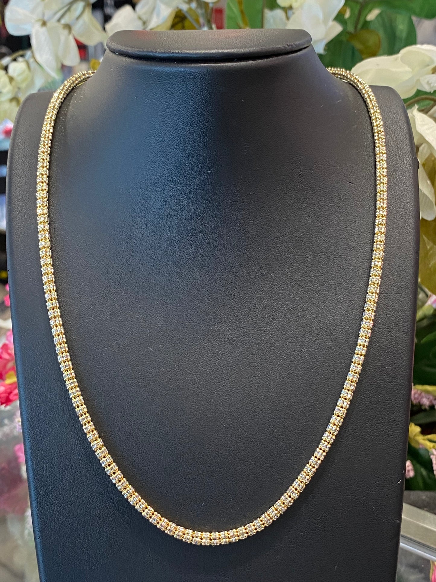 14k Two Tone Fashion Chain