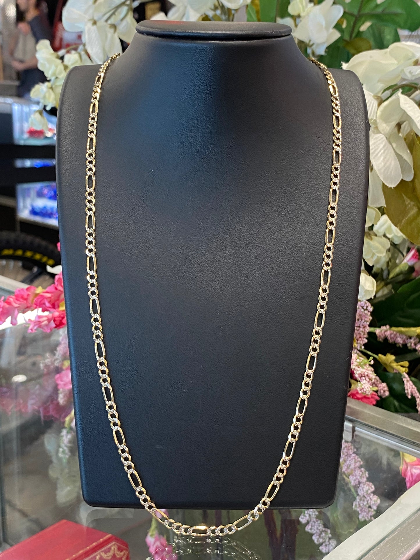 14k Two Tone Fígaro Chain