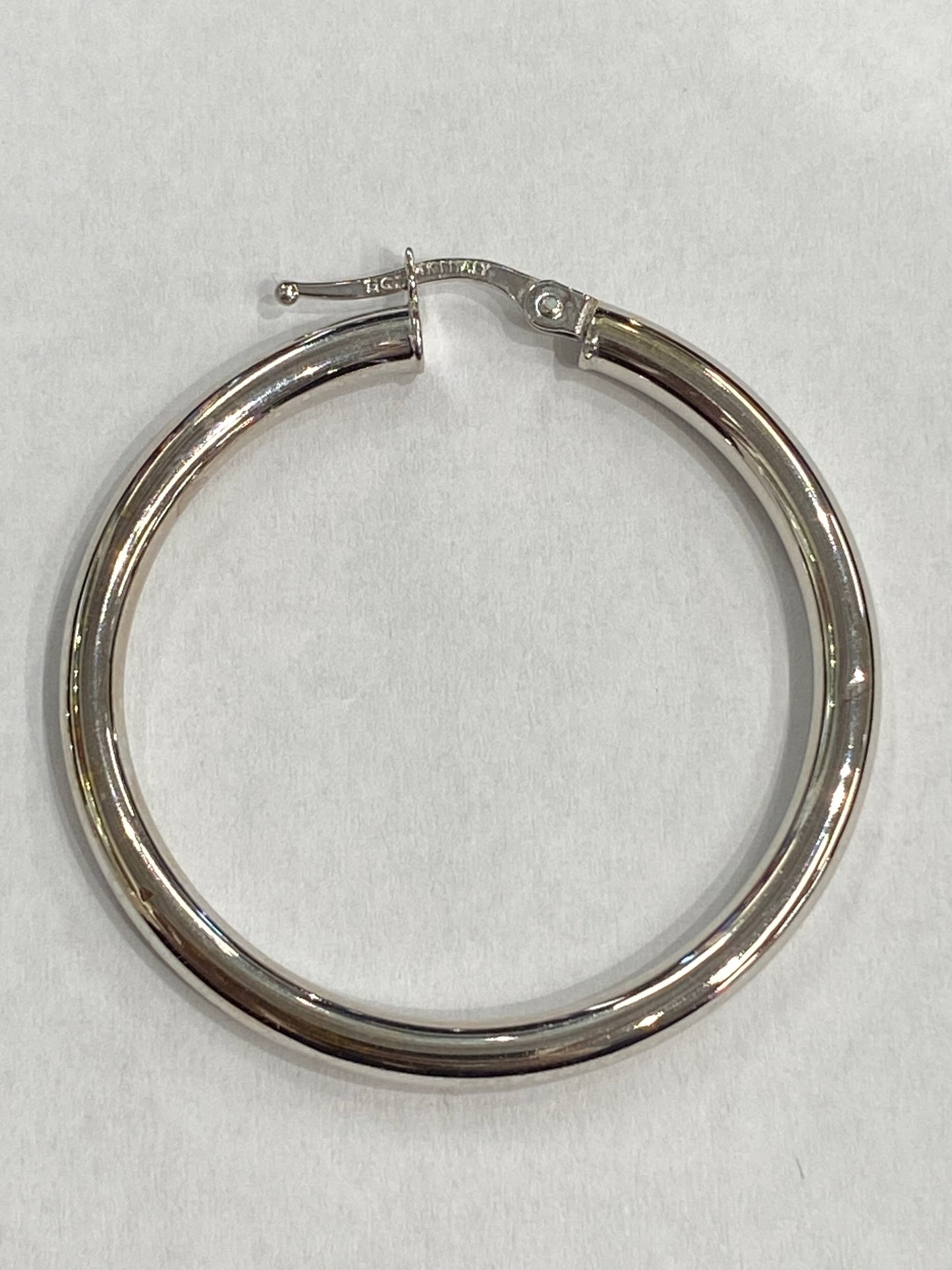 14k White Gold Hoop Earring